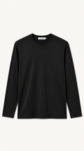 INTERLOCK SUPIMA LONGSLEEVE | ONXY BLACK