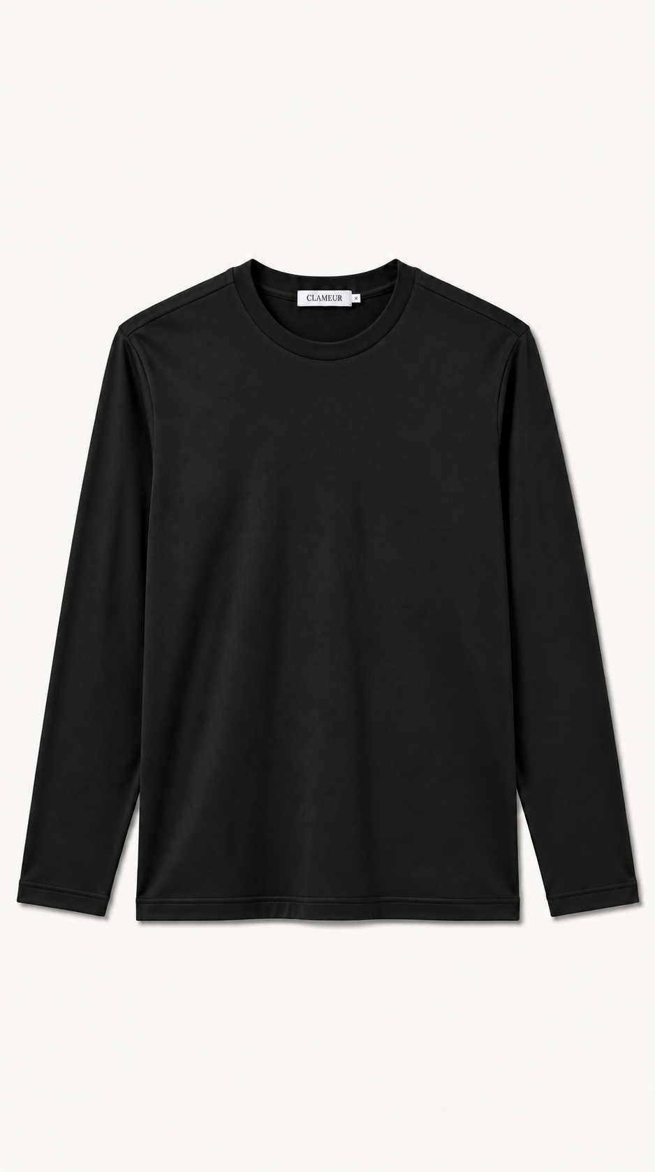 INTERLOCK SUPIMA LONGSLEEVE | ONXY BLACK