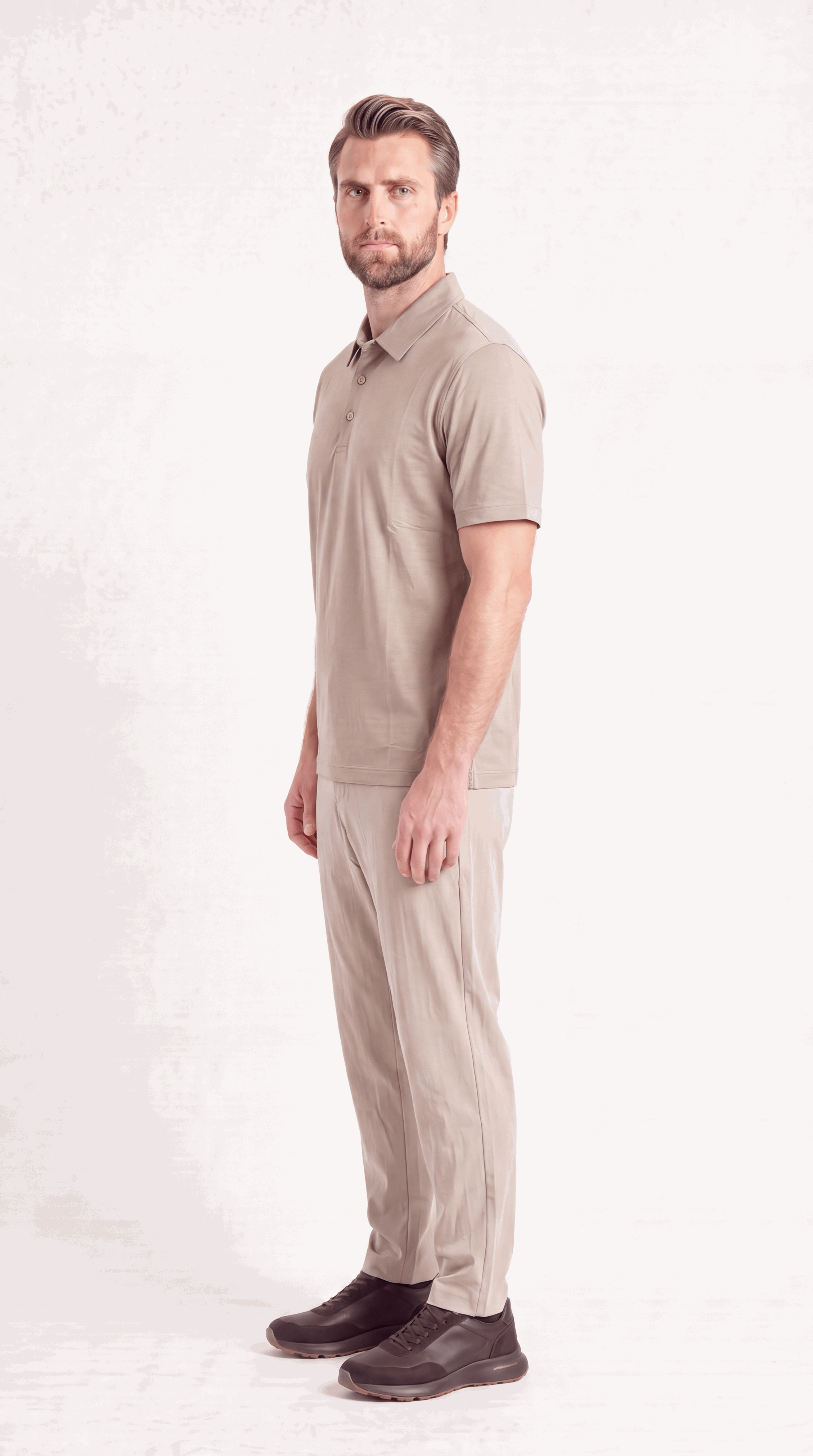 INTERLOCK SUPIMA POLO | DARK BEIGE