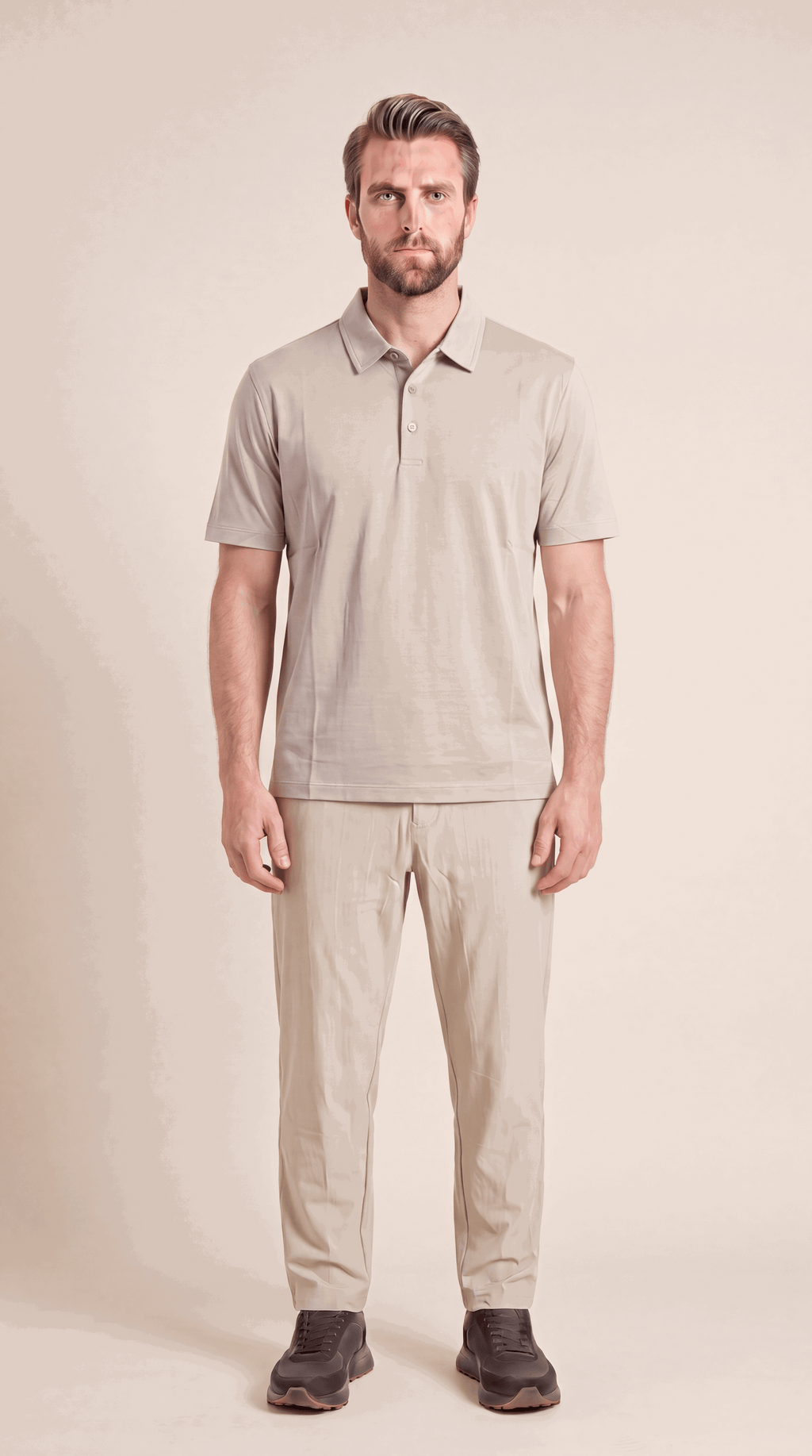 INTERLOCK SUPIMA POLO | LIGHT BEIGE