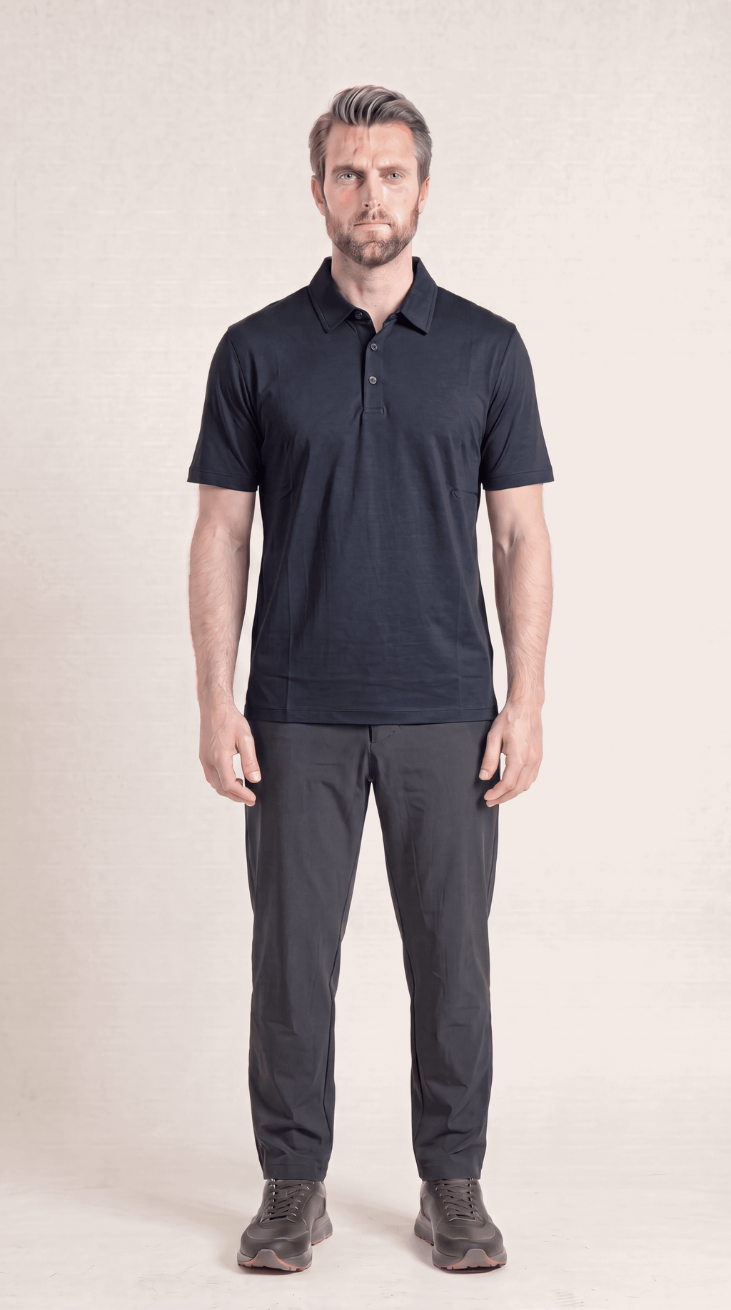 INTERLOCK SUPIMA POLO | NAVY BLUE