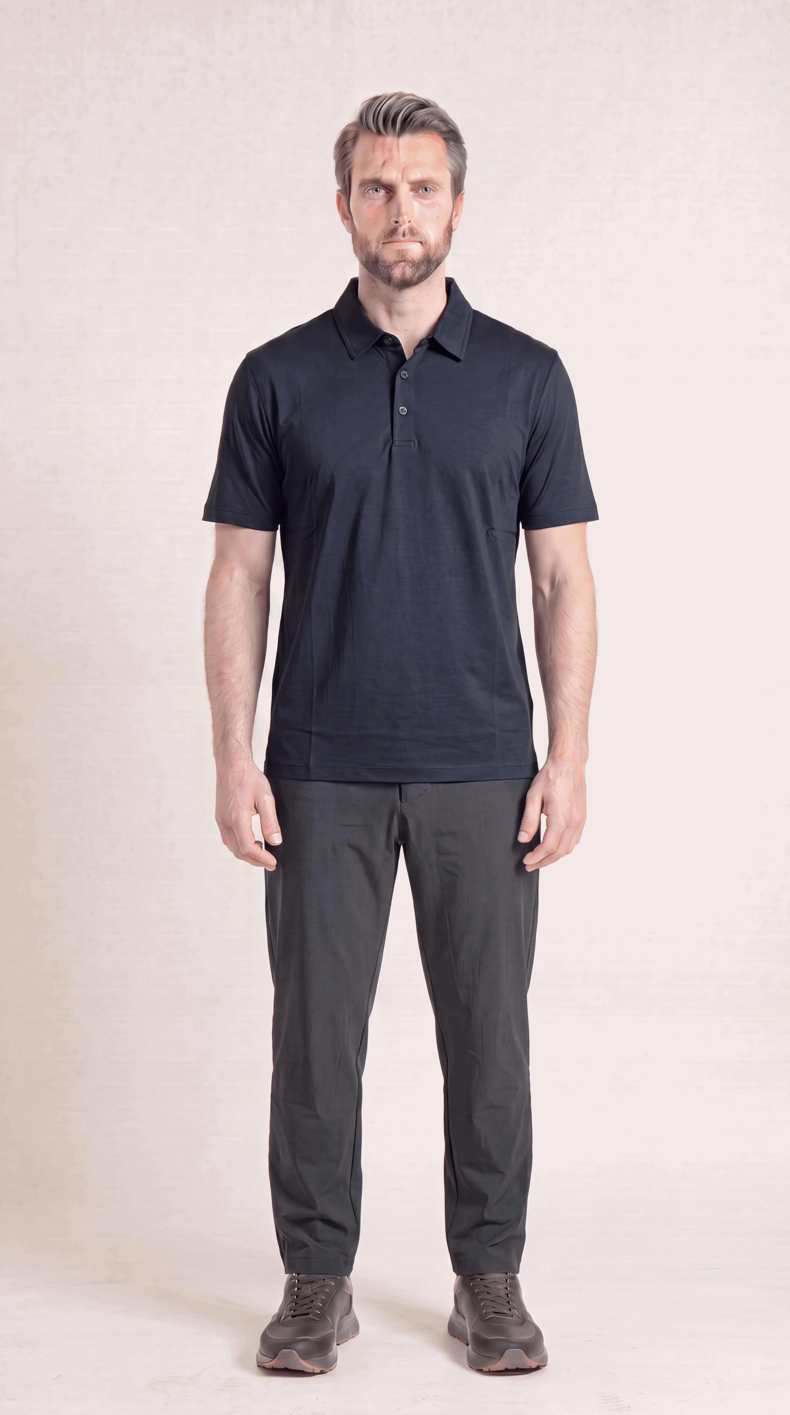 INTERLOCK SUPIMA POLO | NAVY BLUE