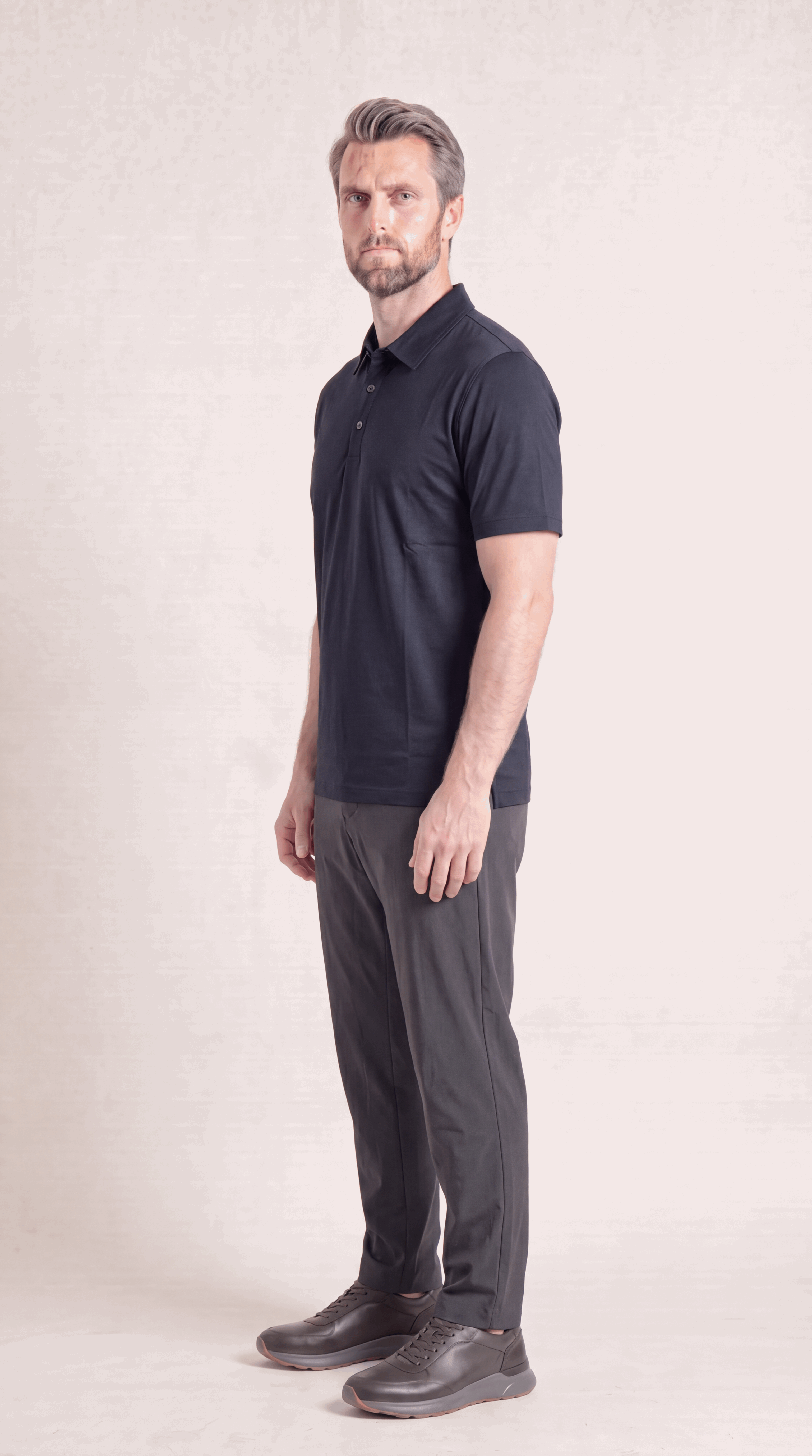 INTERLOCK SUPIMA POLO | NAVY BLUE