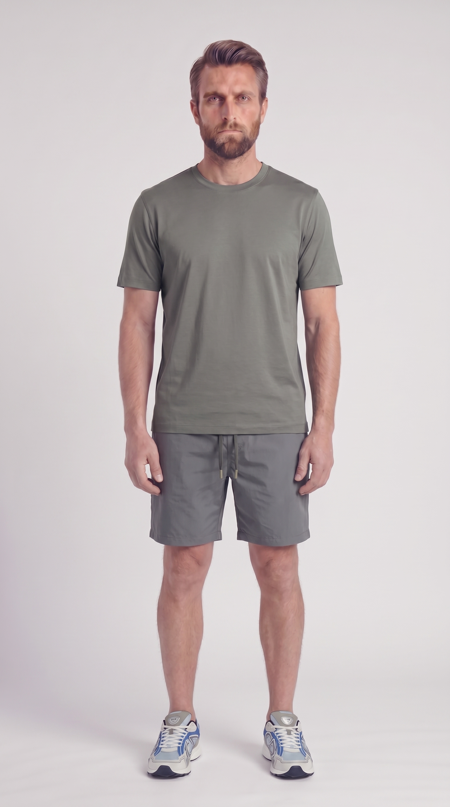 INTERLOCK SUPIMA SHORT | DARK GRAYISH GREEN
