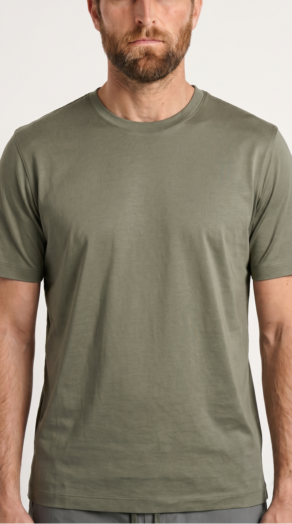 INTERLOCK SUPIMA T-SHIRT | DARK GRAYISH GREEN