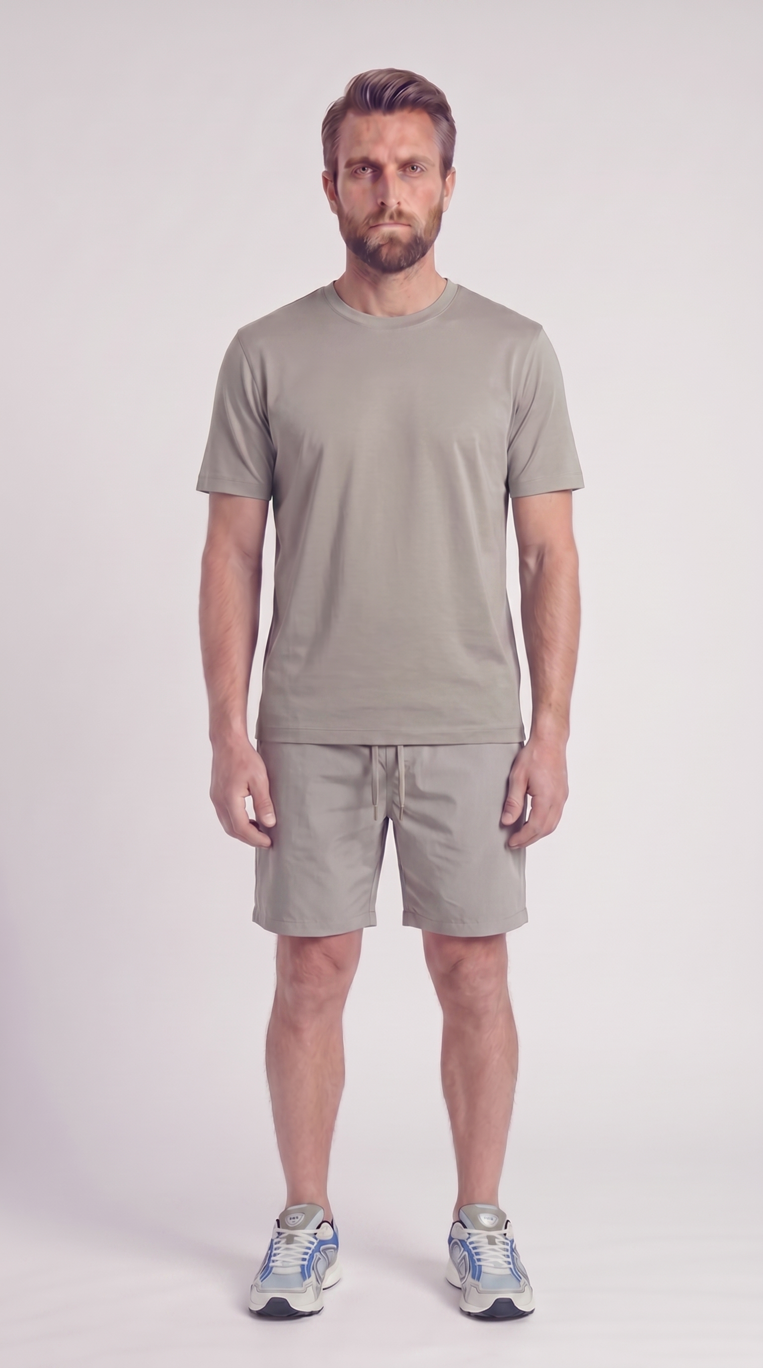 INTERLOCK SUPIMA SHORT | LIGHT GREY
