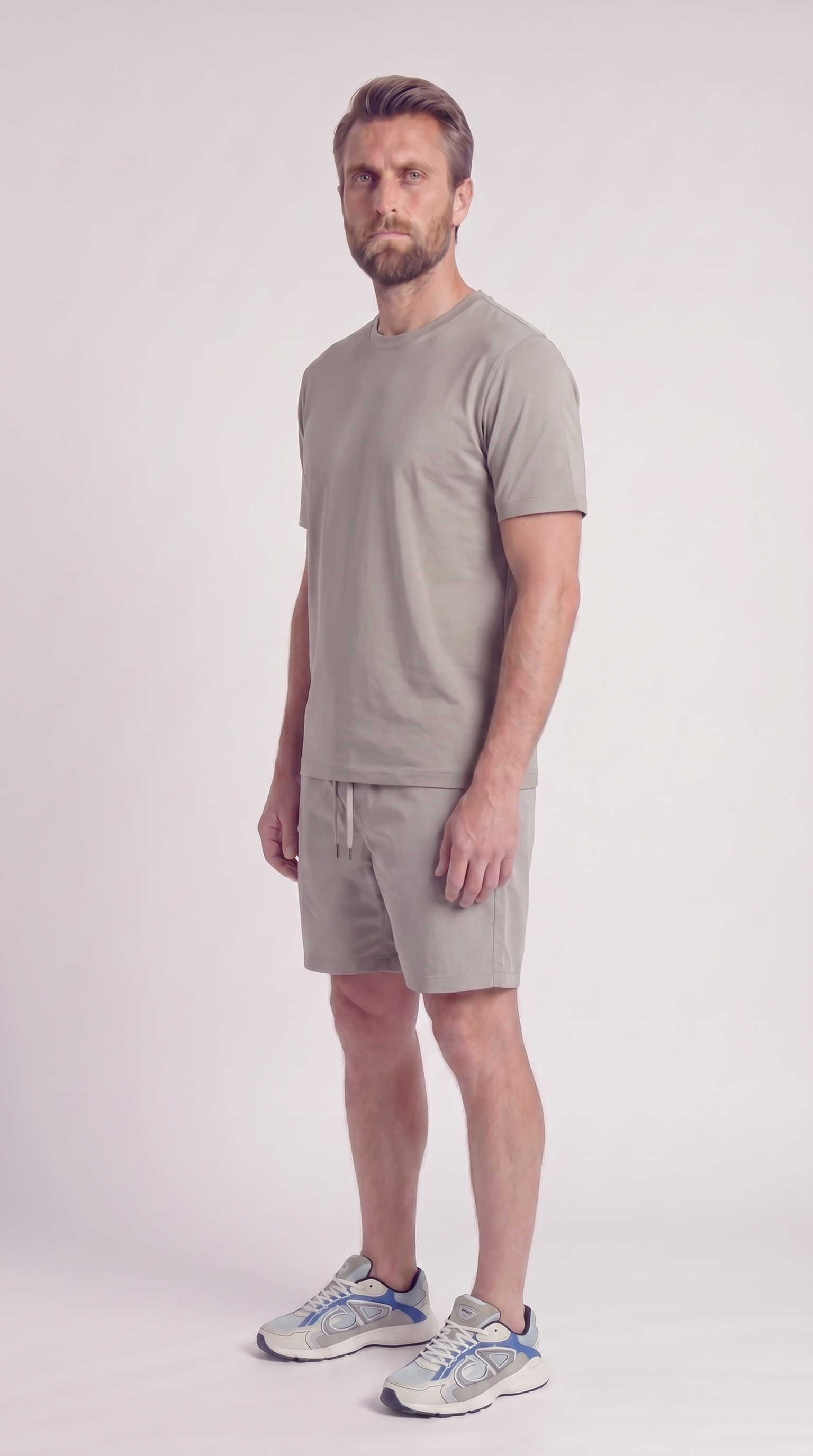 INTERLOCK SUPIMA SHORT | LIGHT GREY