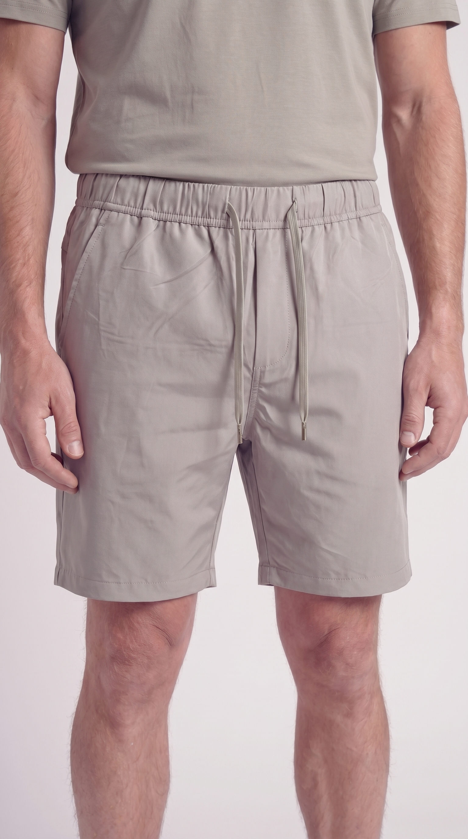 INTERLOCK SUPIMA SHORT | LIGHT GREY