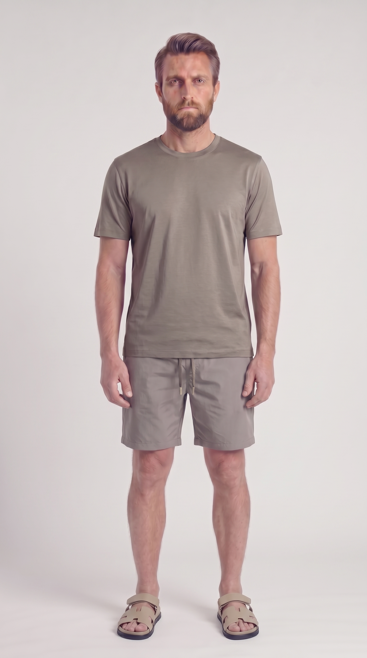 INTERLOCK SUPIMA SHORT | DARK BEIGE