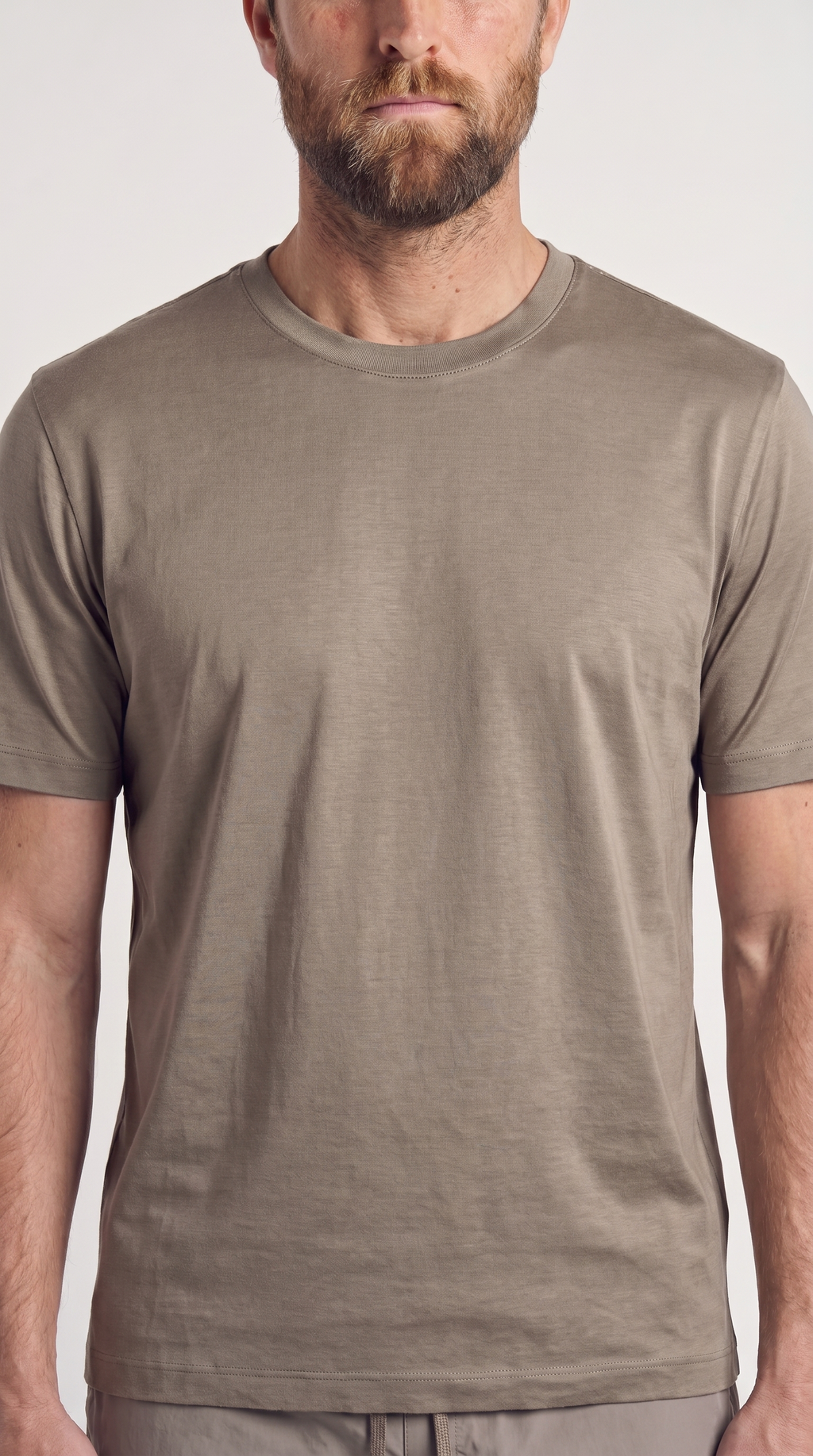 INTERLOCK SUPIMA T-SHIRT | DARK BEIGE