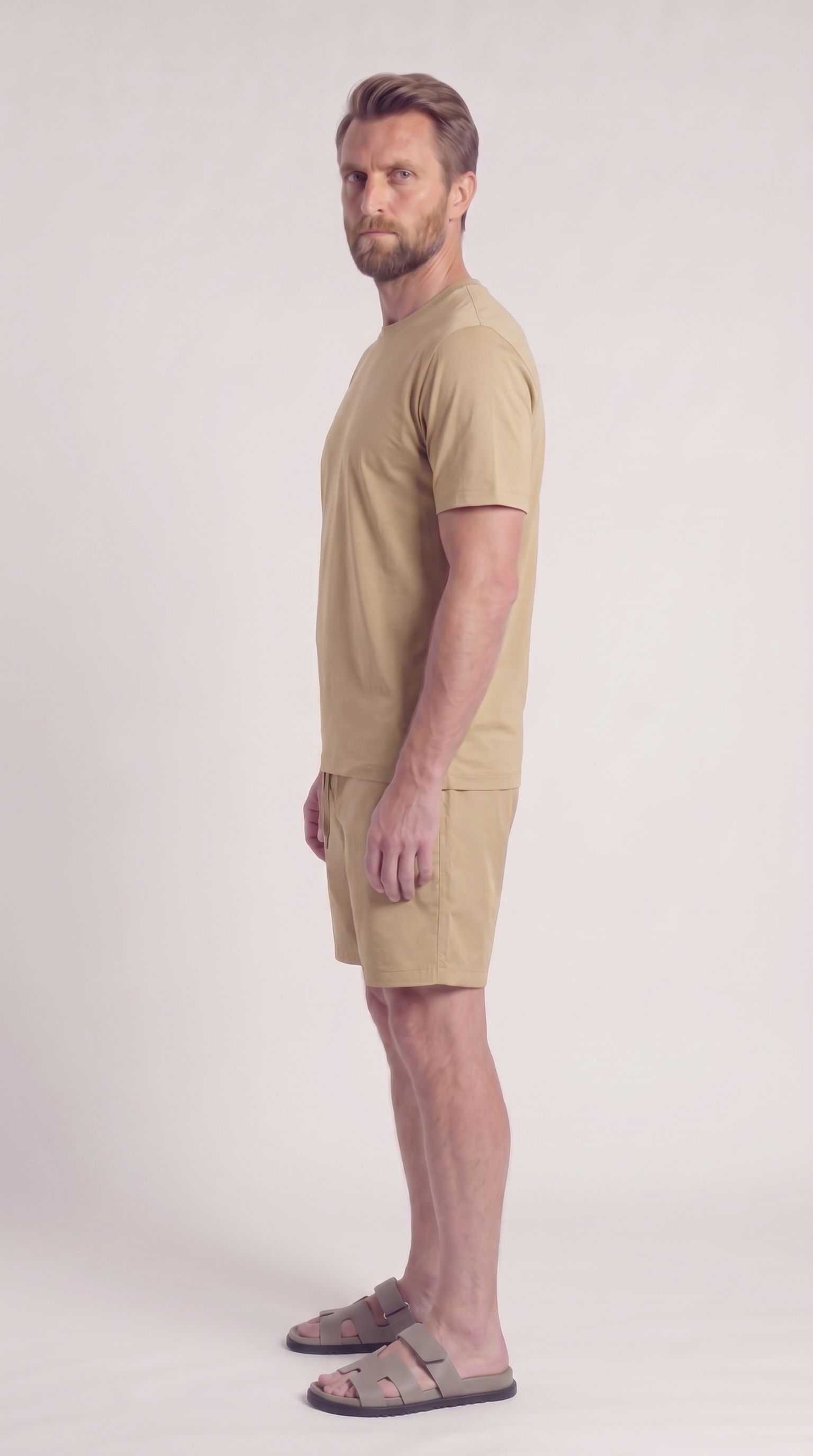 INTERLOCK SUPIMA SHORT | BEIGE