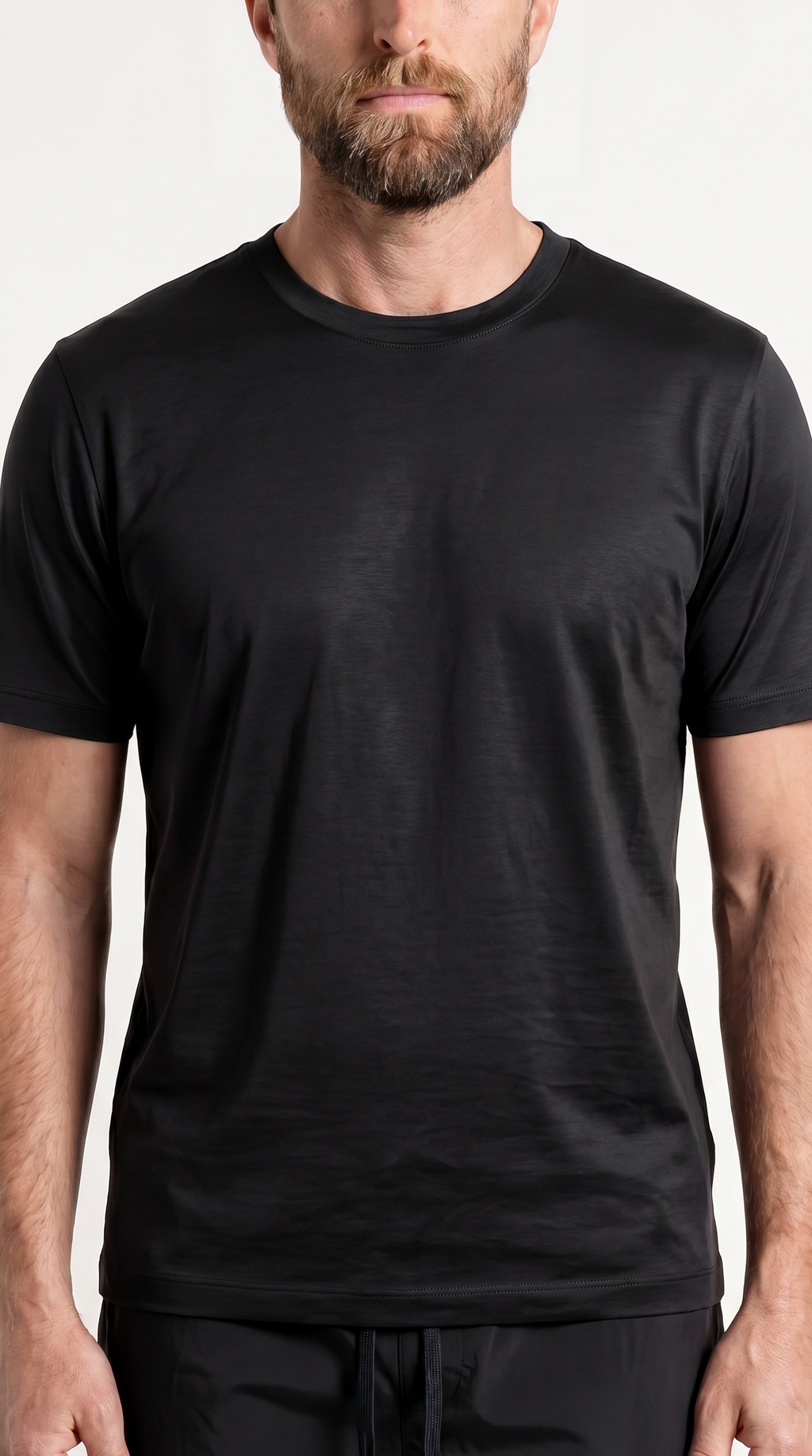 INTERLOCK SUPIMA T-SHIRT | ONXY BLACK