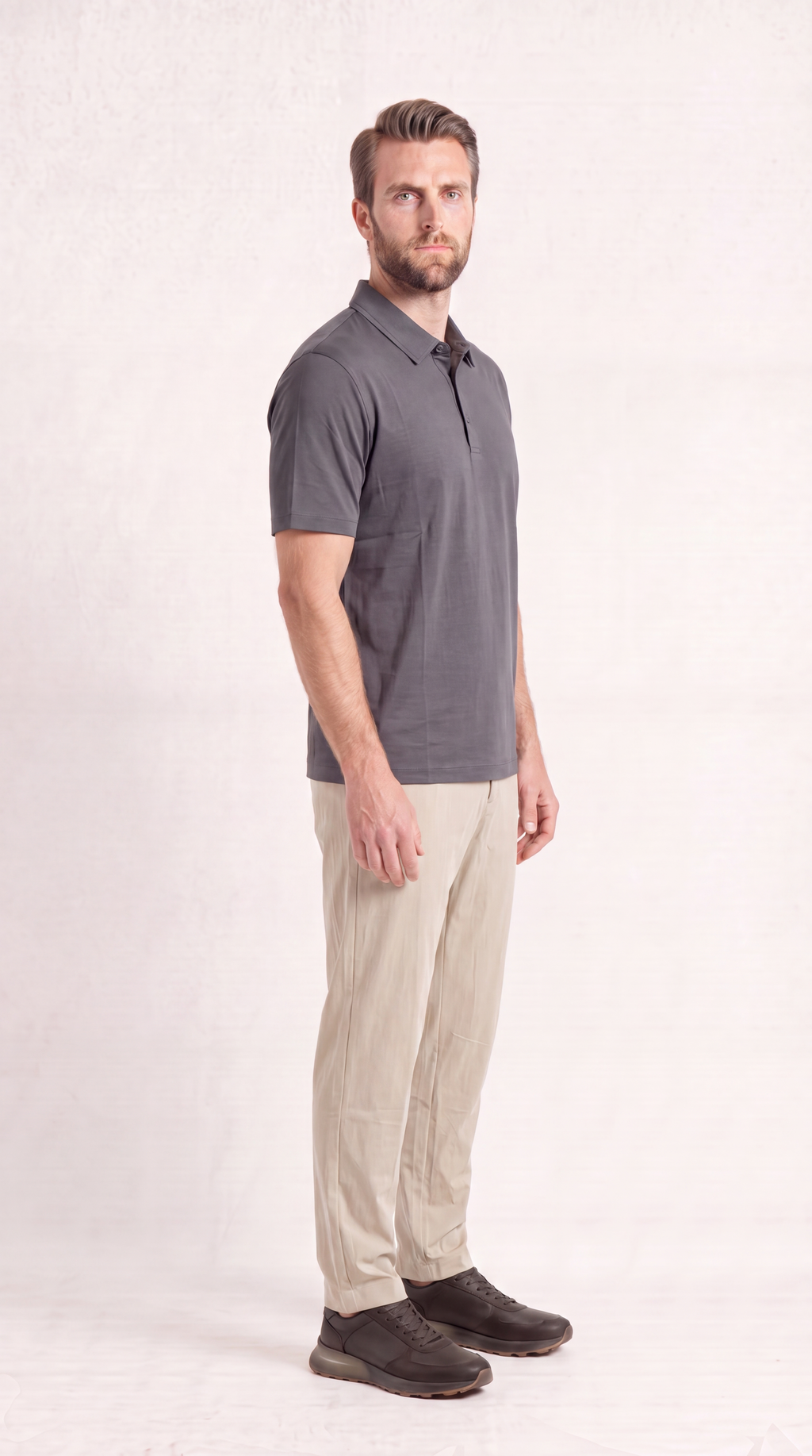 INTERLOCK SUPIMA POLO | SLATE GREY