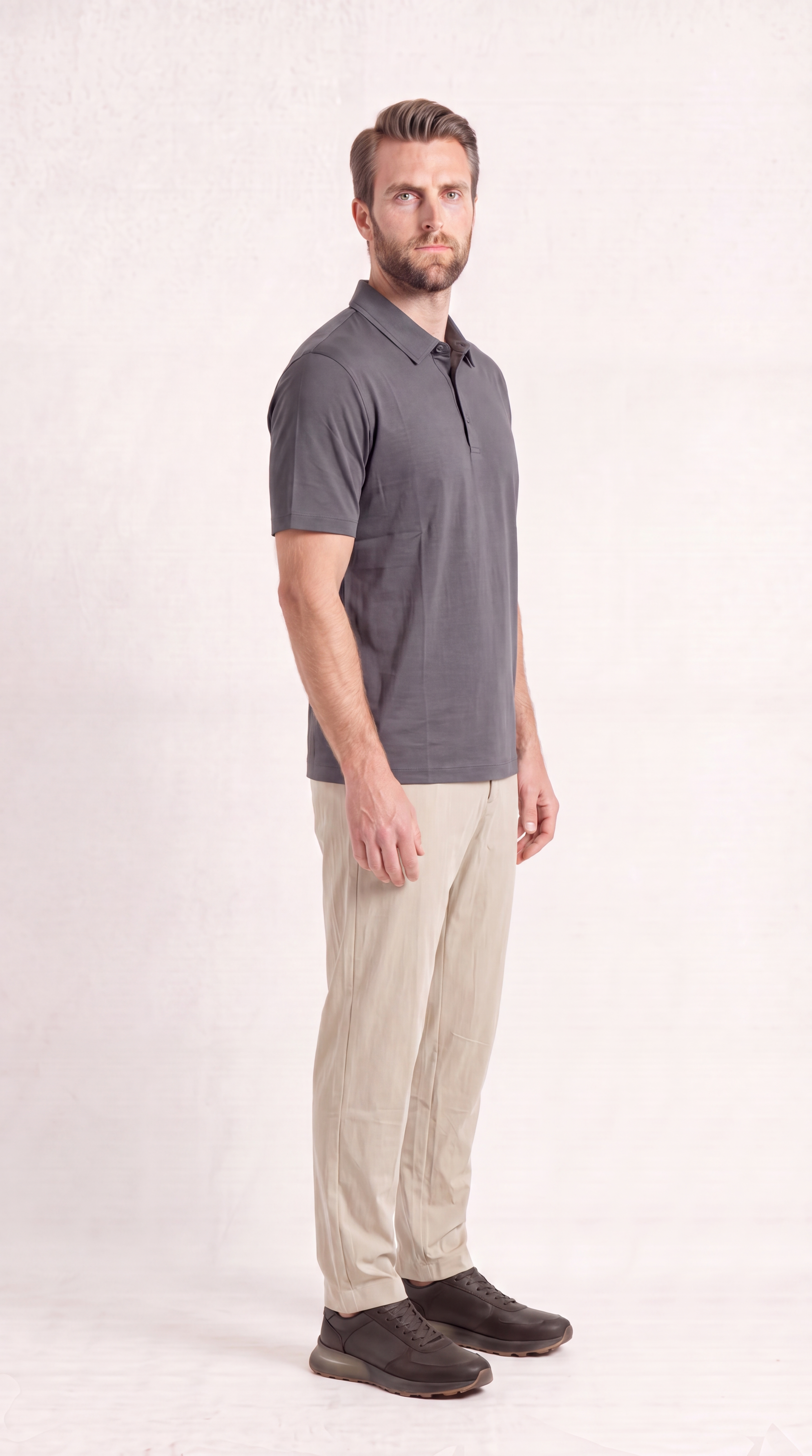 INTERLOCK SUPIMA POLO | SLATE GREY