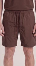 INTERLOCK SUPIMA SHORT | DARK BROWN