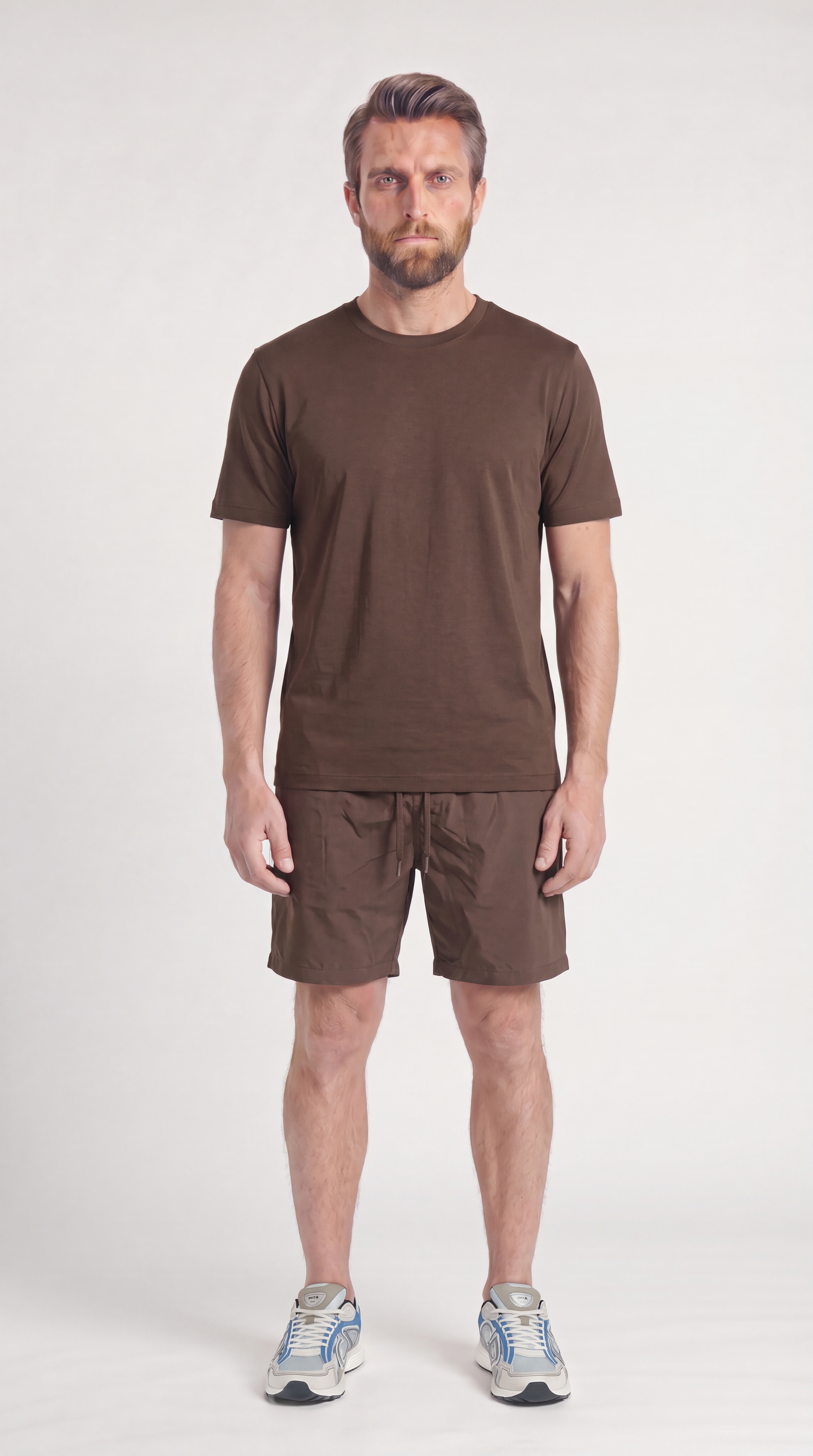 INTERLOCK SUPIMA SHORT | DARK BROWN
