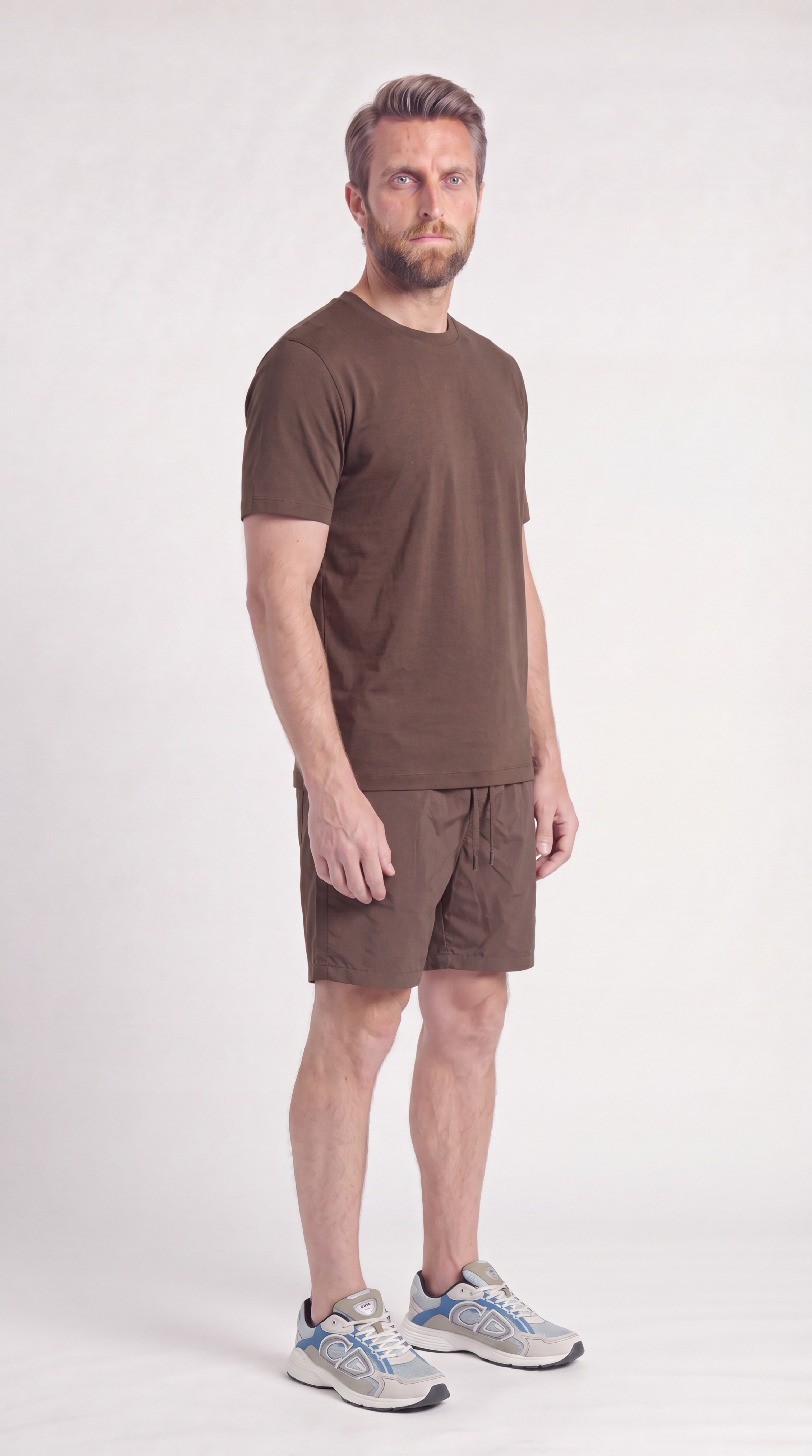 INTERLOCK SUPIMA T-SHIRT | DARK BROWN