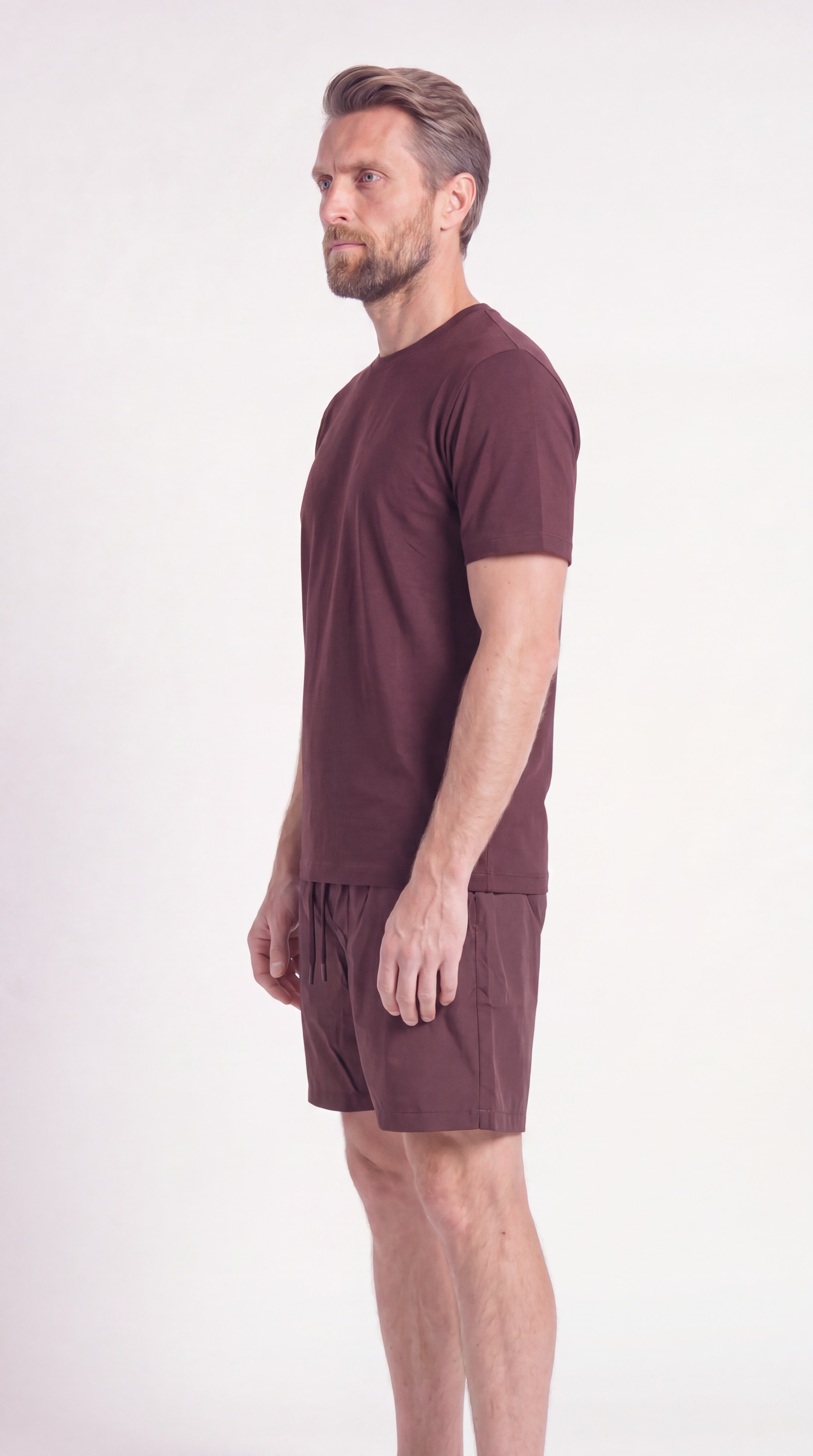 INTERLOCK SUPIMA SHORT | WINE RED