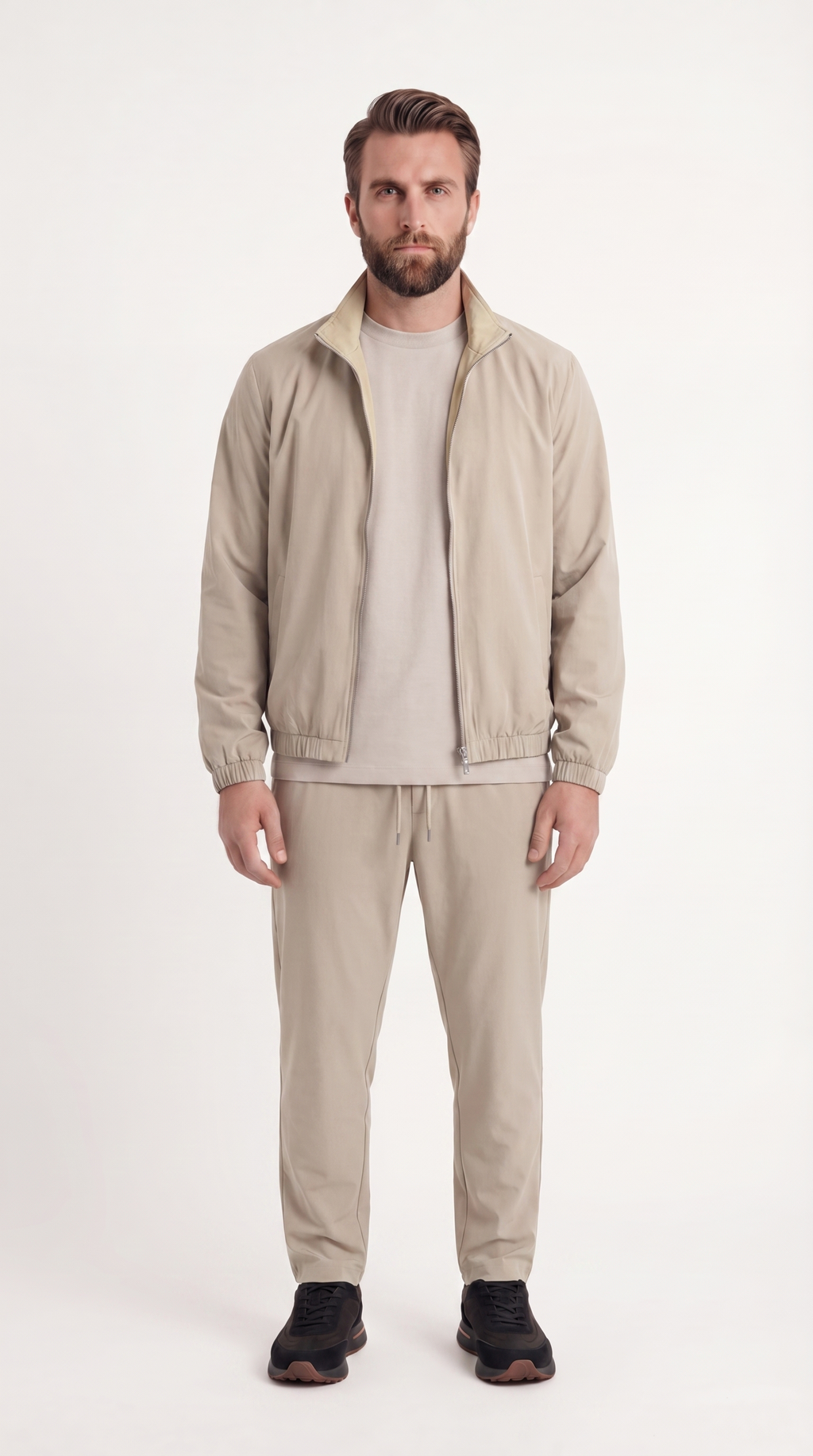 REVERSIBLE JACKET GREY/BEIGE