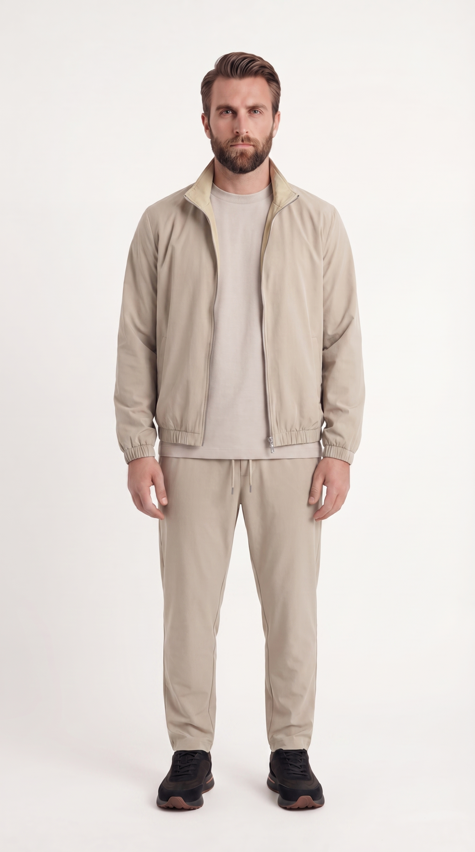 REVERSIBLE JACKET GREY/BEIGE
