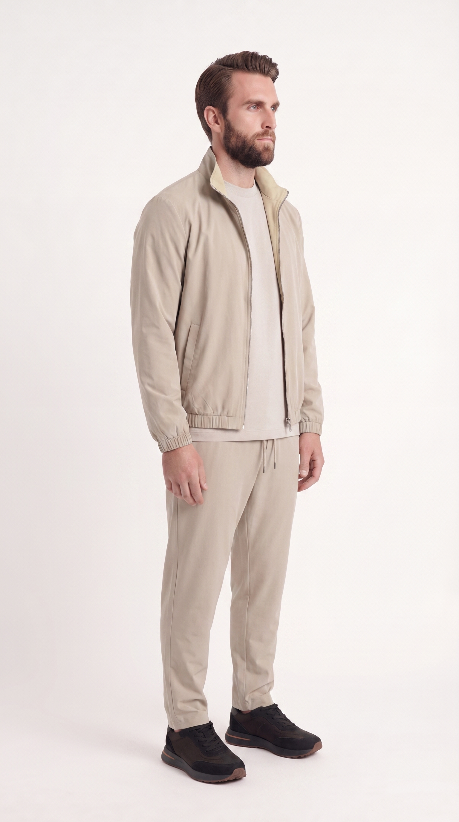 REVERSIBLE JACKET GREY/BEIGE