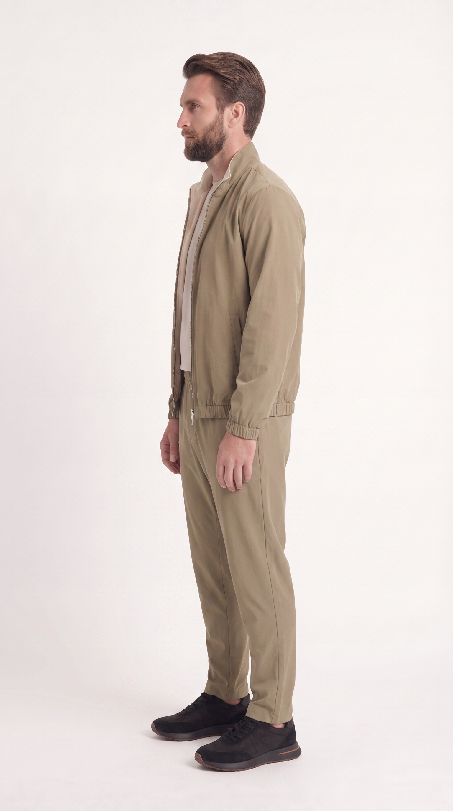 REVERSIBLE JACKET GREY APRICOT/CREME WHITE