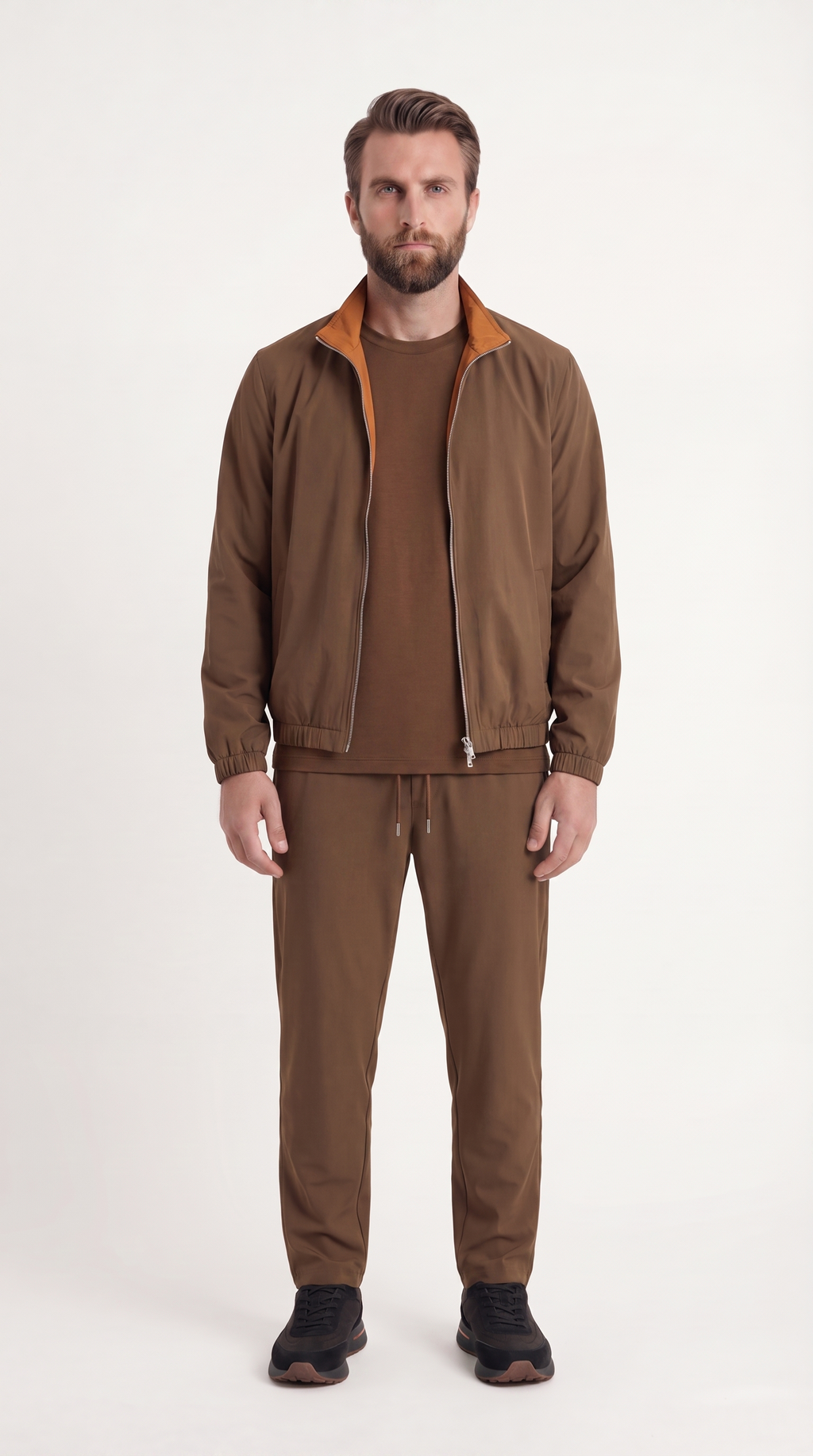 REVERSIBLE JACKET BROWN/AUBURN
