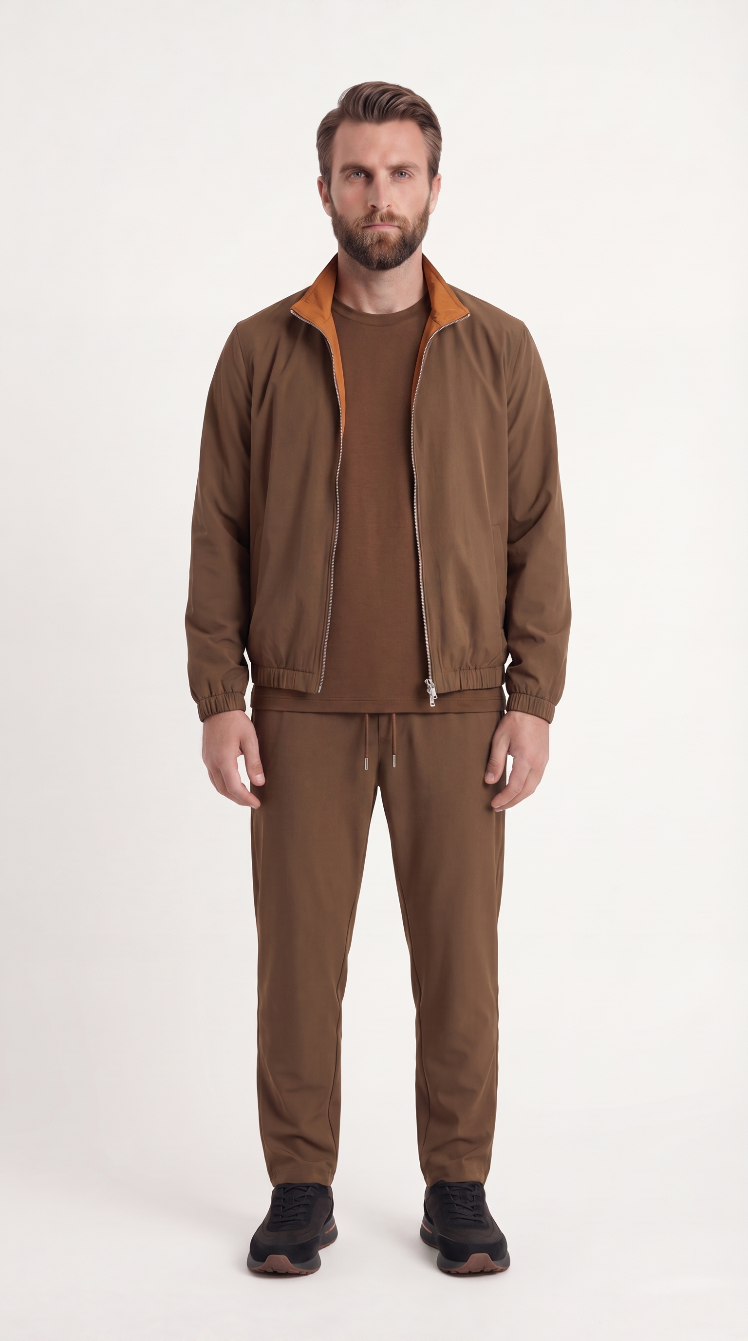 REVERSIBLE JACKET BROWN/AUBURN