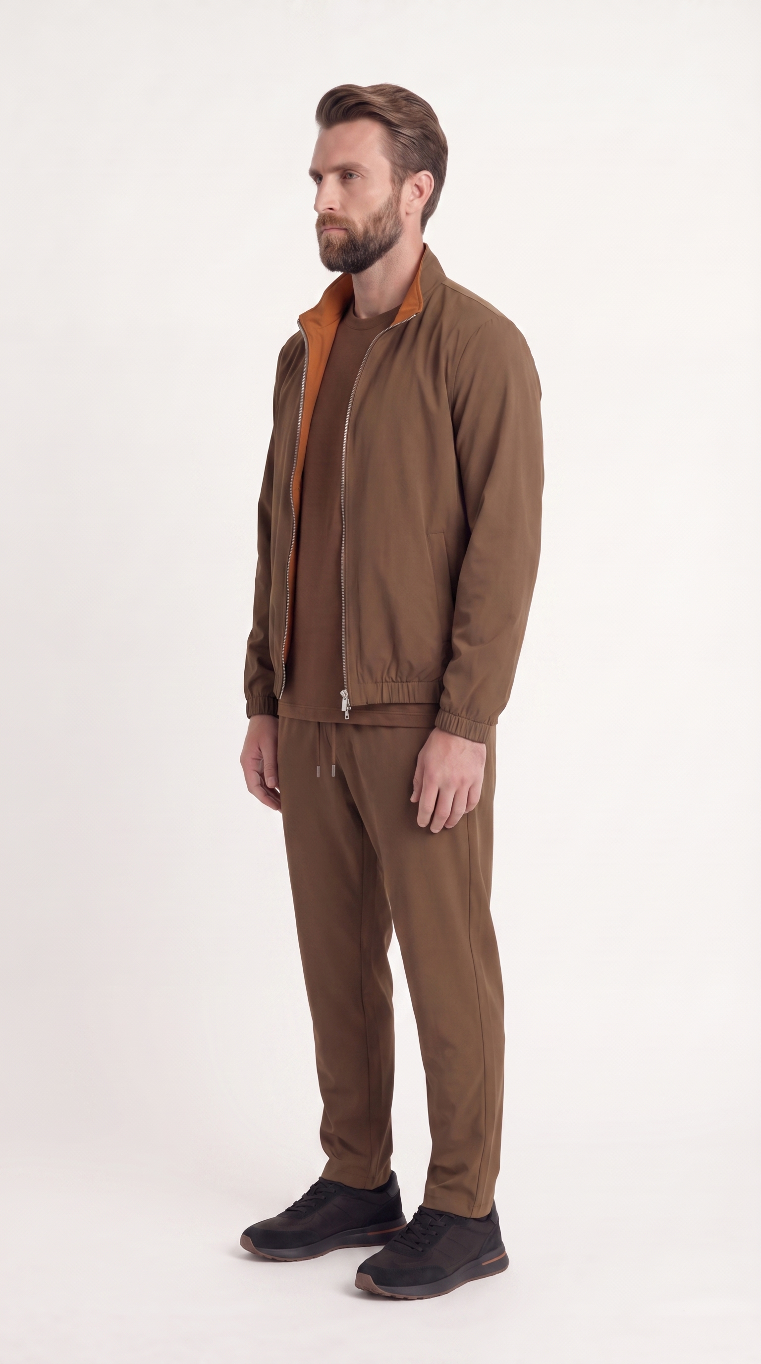 REVERSIBLE JACKET BROWN/AUBURN