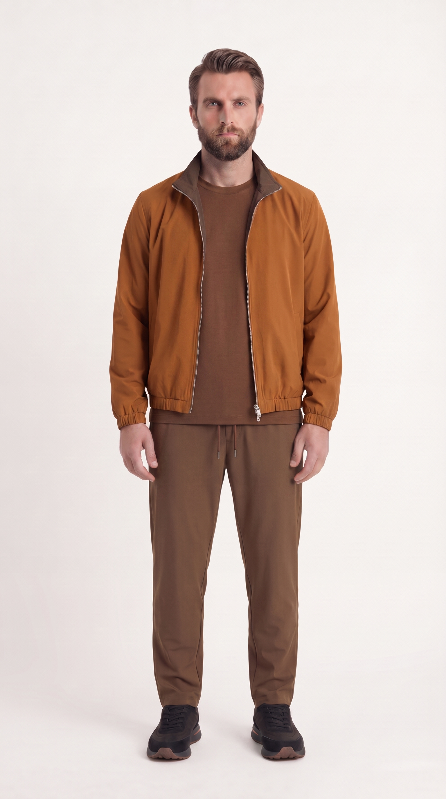 REVERSIBLE JACKET BROWN/AUBURN