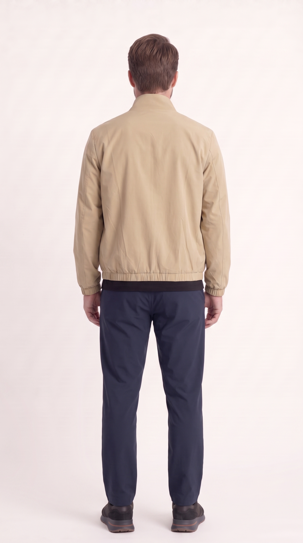 REVERSIBLE JACKET NAVY BLUE/BEIGE