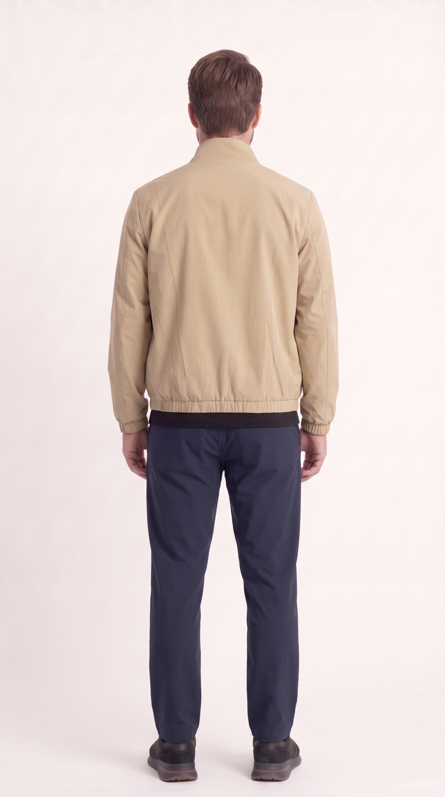 REVERSIBLE JACKET NAVY BLUE/BEIGE