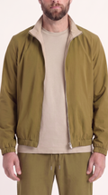 REVERSIBLE JACKET ONXY GREEN/BEIGE