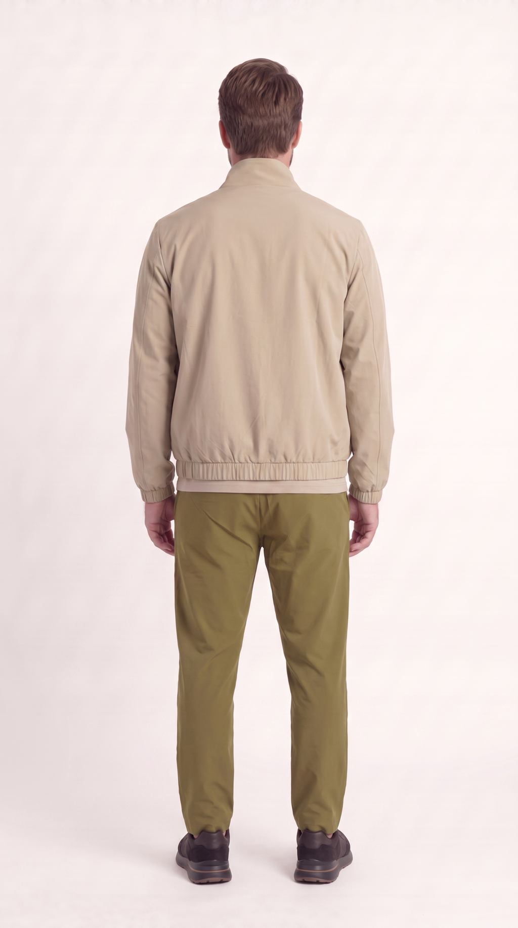 REVERSIBLE JACKET ONXY GREEN/BEIGE