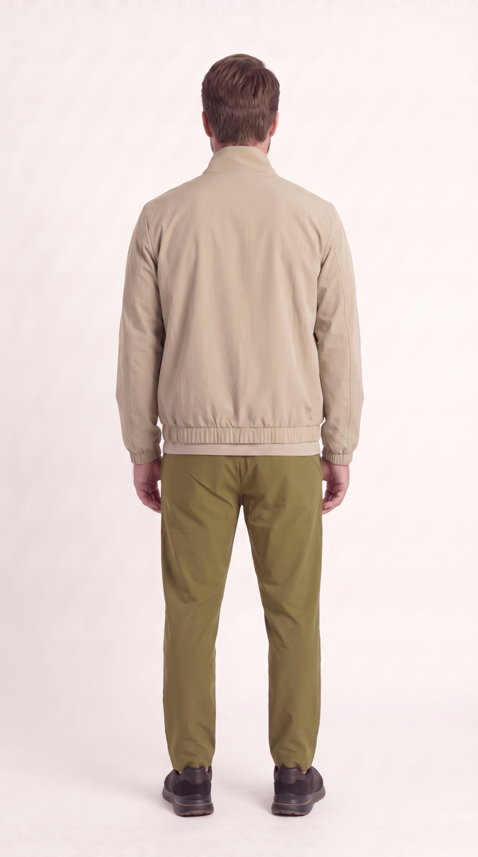 REVERSIBLE JACKET ONXY GREEN/BEIGE