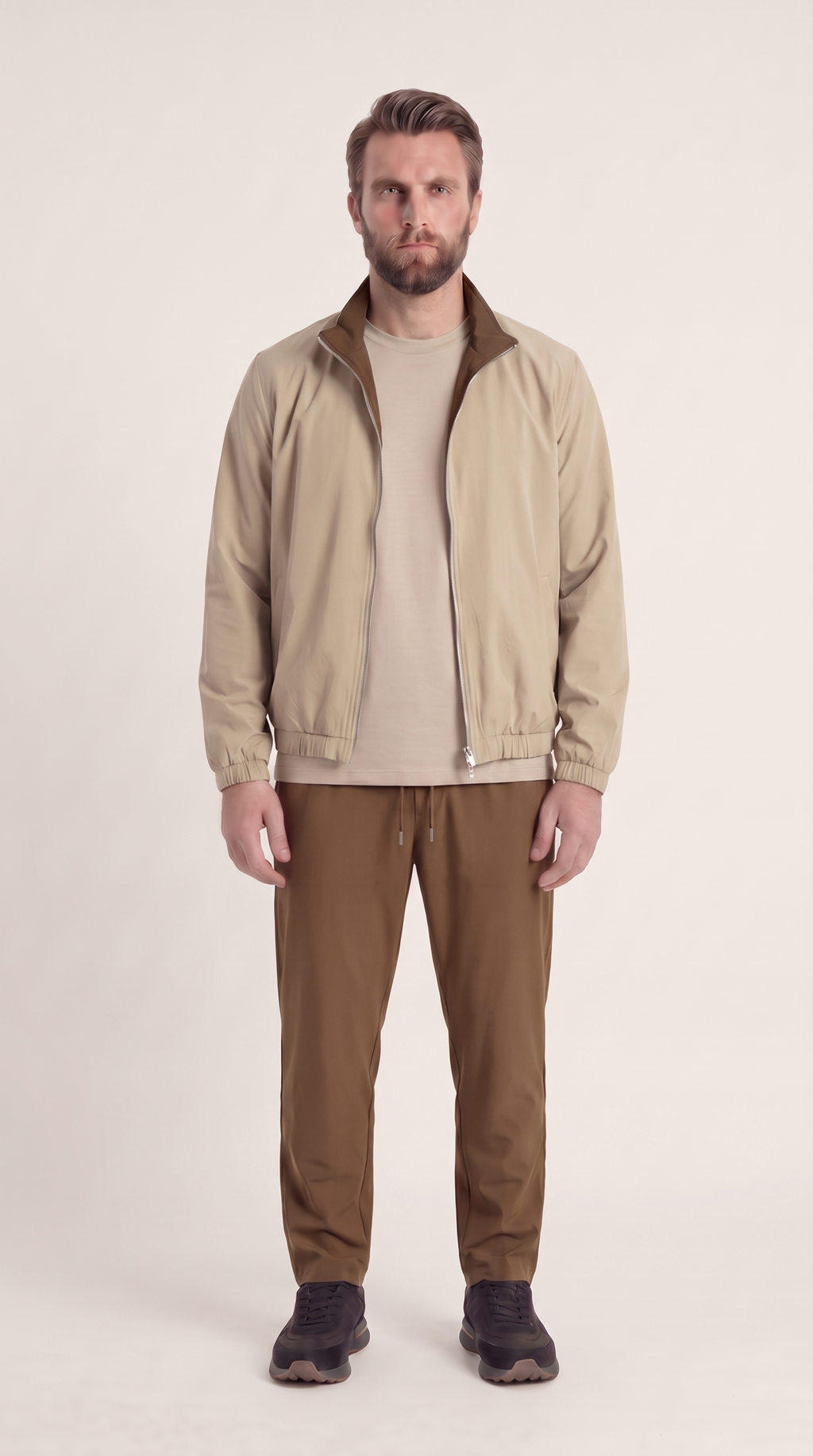 REVERSIBLE JACKET BROWN/BEIGE