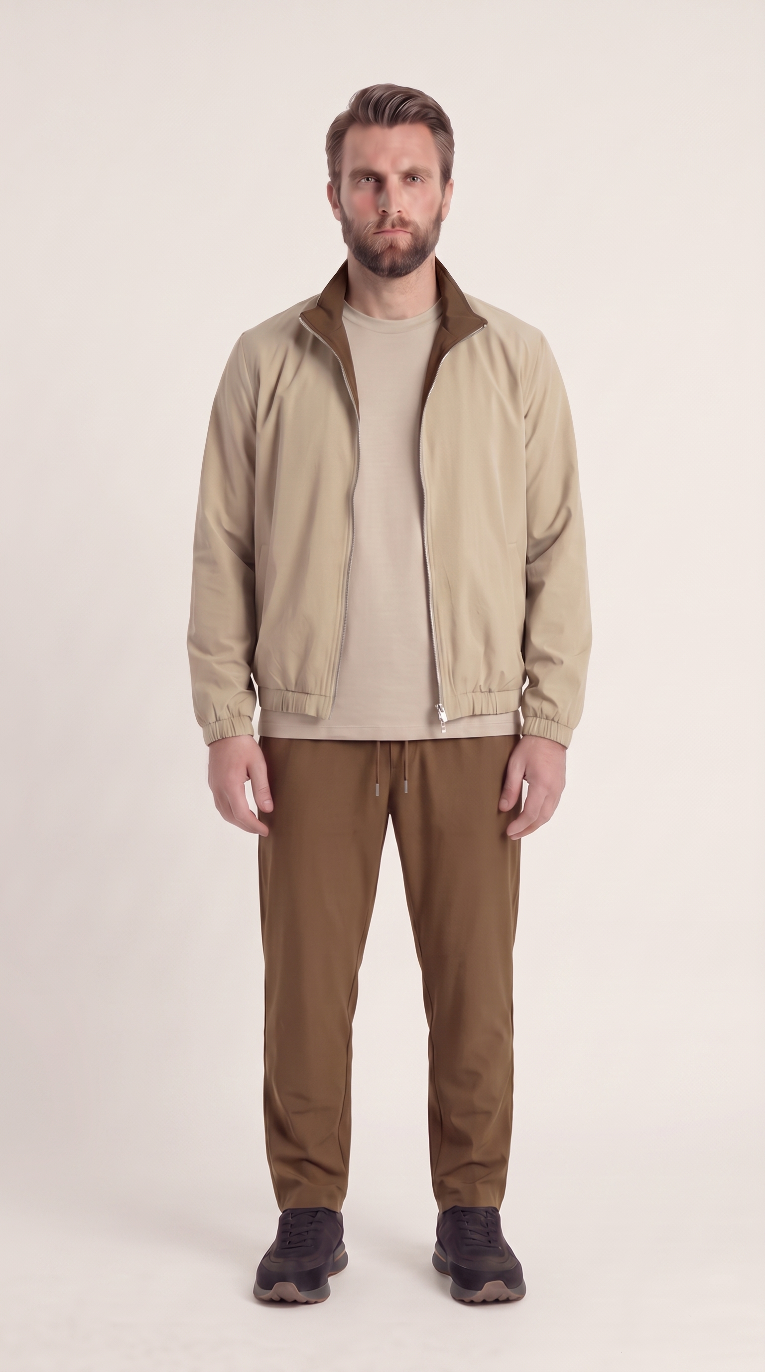 REVERSIBLE JACKET BROWN/BEIGE