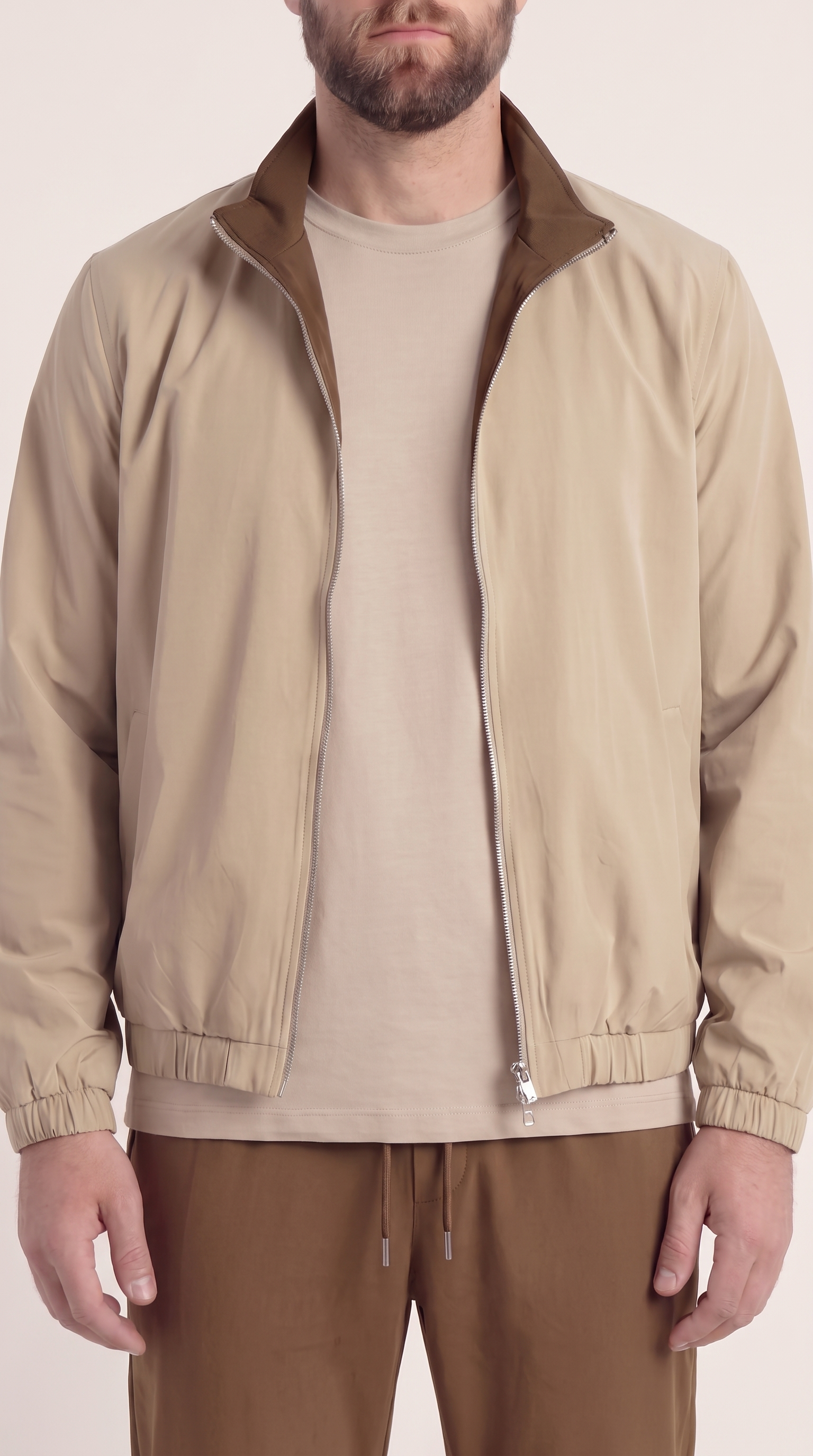 REVERSIBLE JACKET BROWN/BEIGE