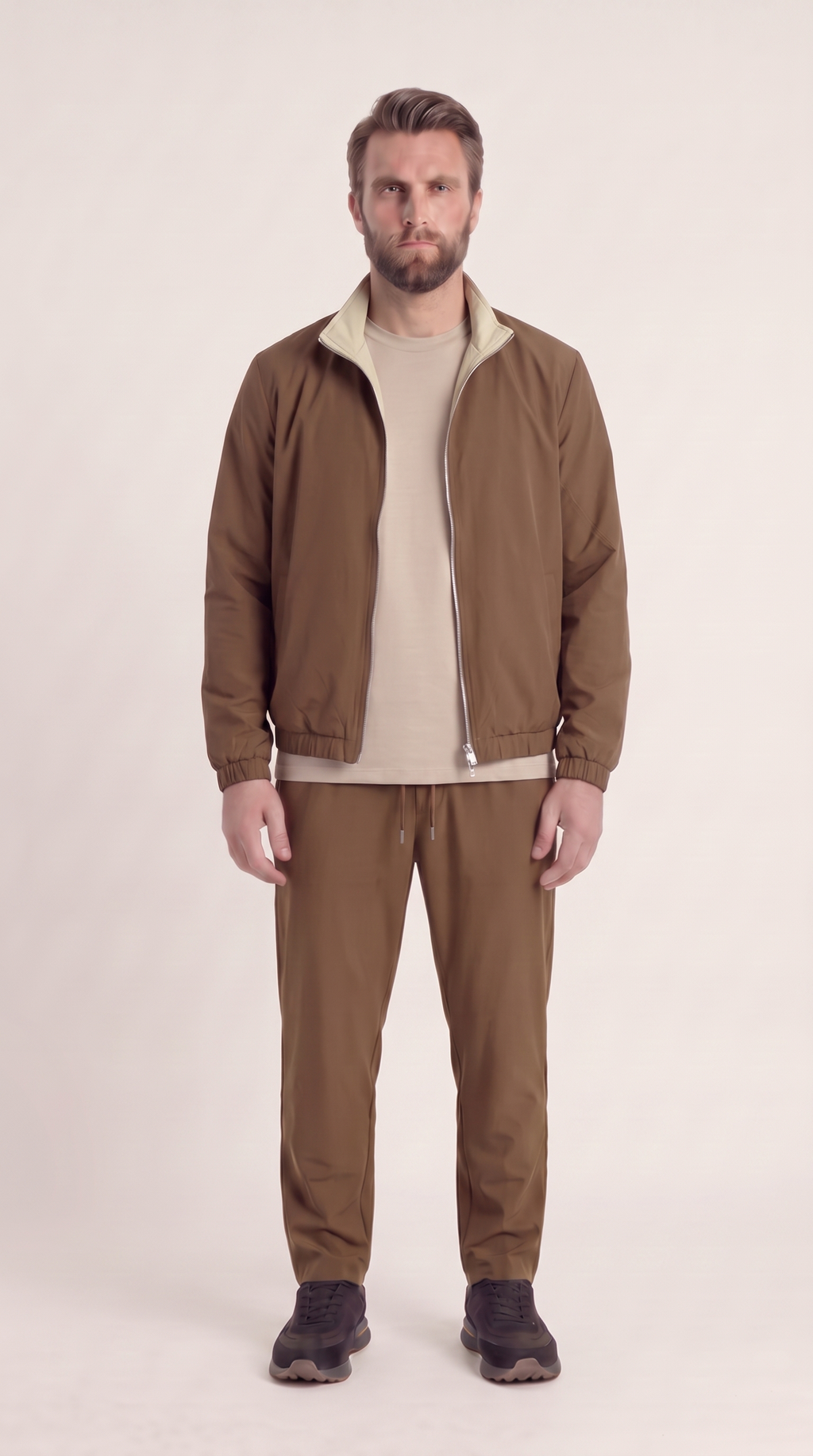 REVERSIBLE JACKET BROWN/BEIGE