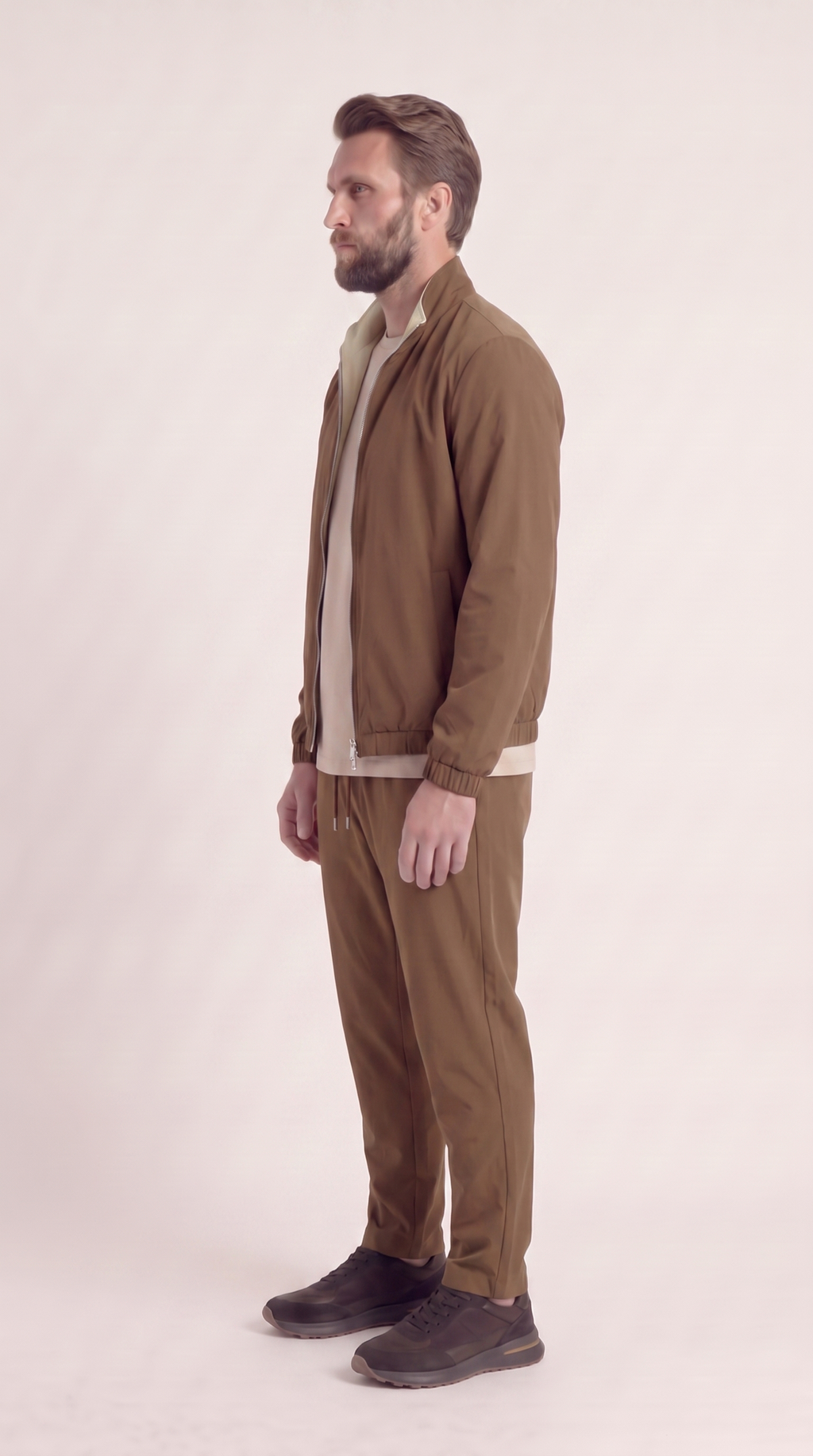 REVERSIBLE JACKET BROWN/BEIGE