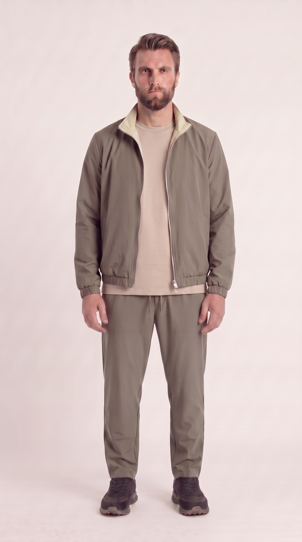 REVERSIBLE JACKET GREY/BEIGE