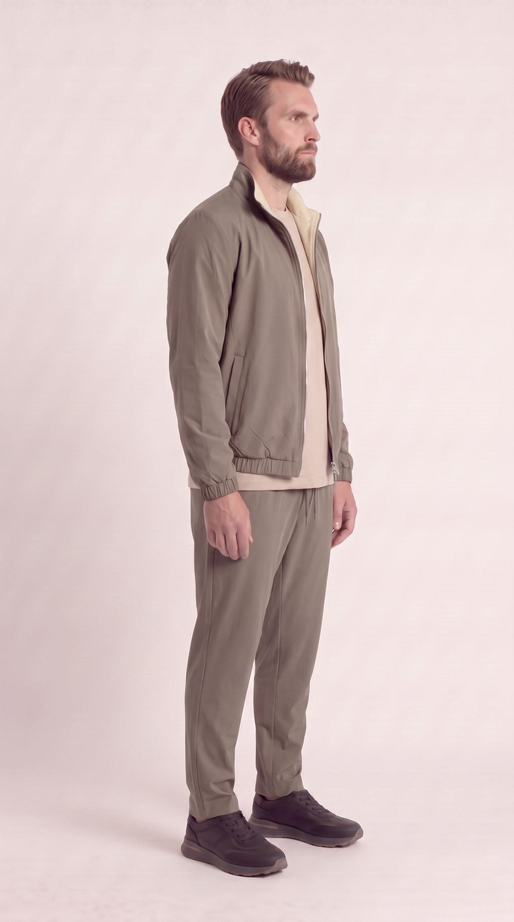 REVERSIBLE JACKET GREY/BEIGE