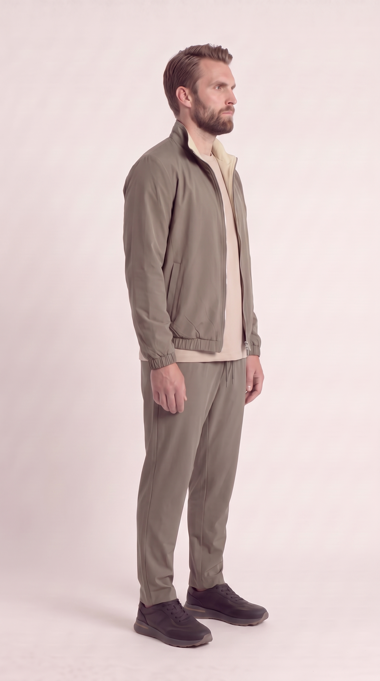 REVERSIBLE JACKET GREY/BEIGE