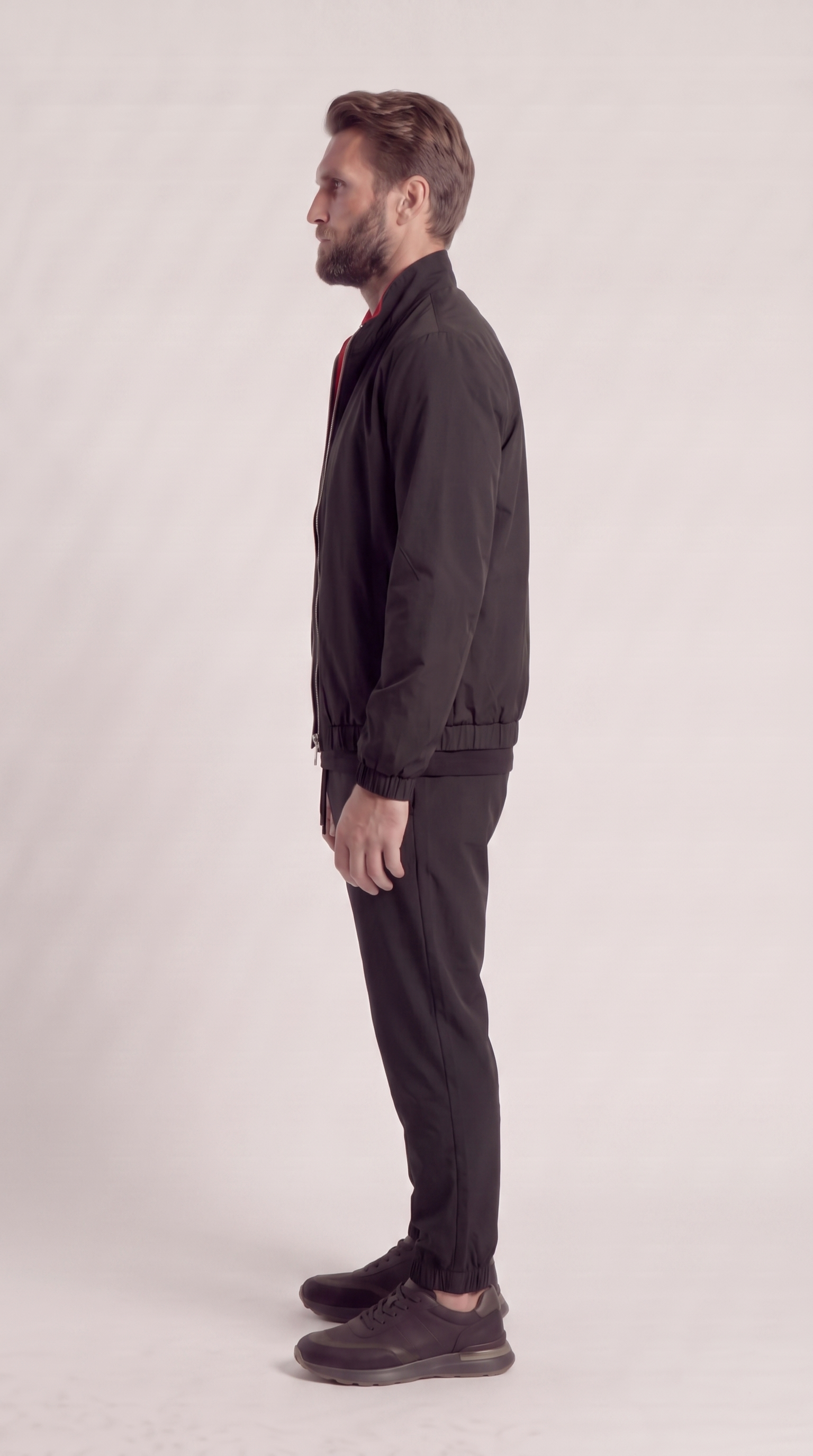 REVERSIBLE JACKET ONXY BLACK/BURGUNDY RED