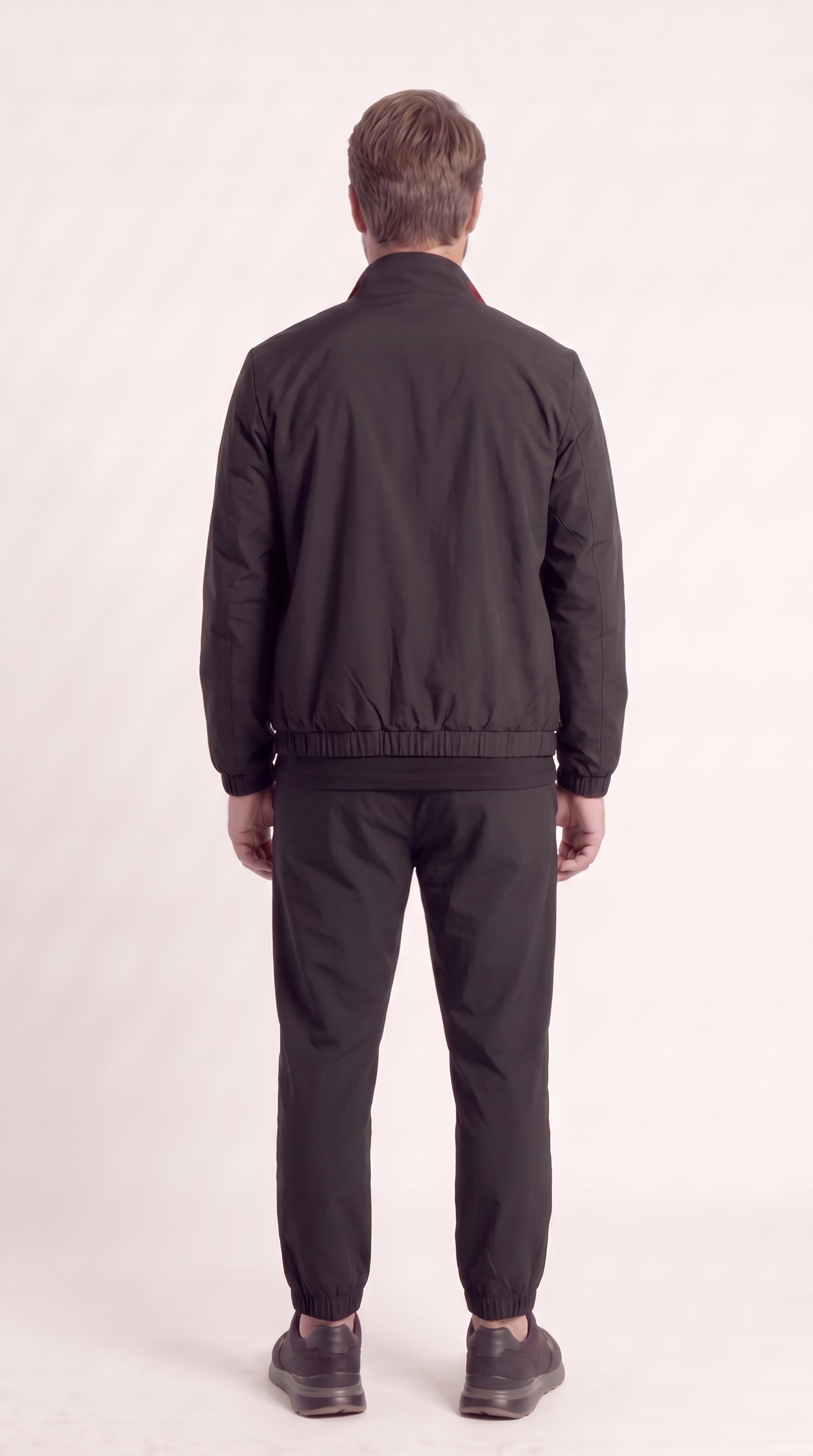REVERSIBLE JACKET ONXY BLACK/BURGUNDY RED