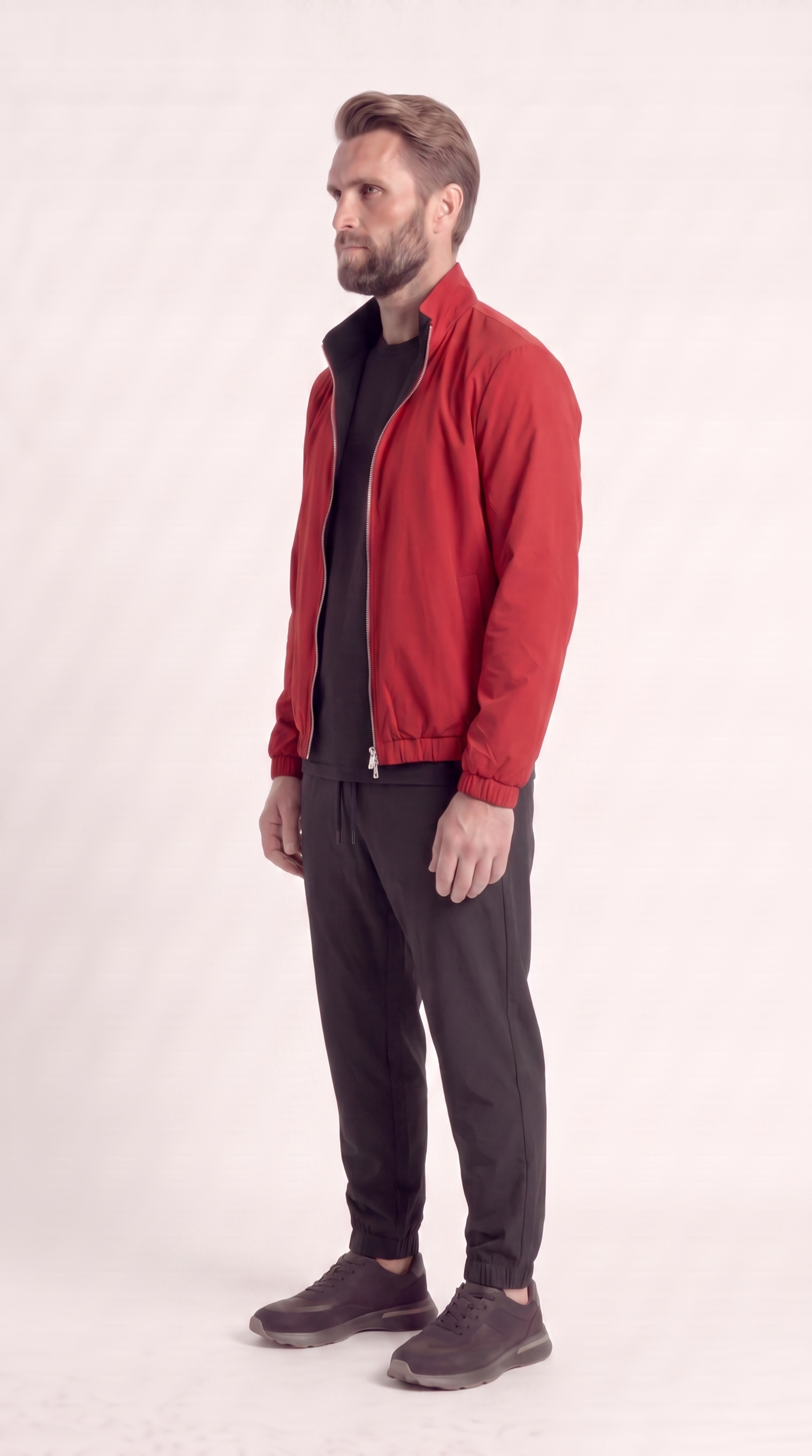 REVERSIBLE JACKET ONXY BLACK/BURGUNDY RED