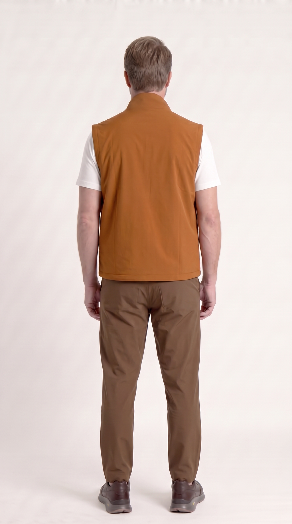 REVERSIBLE GILET BROWN/AUBURN