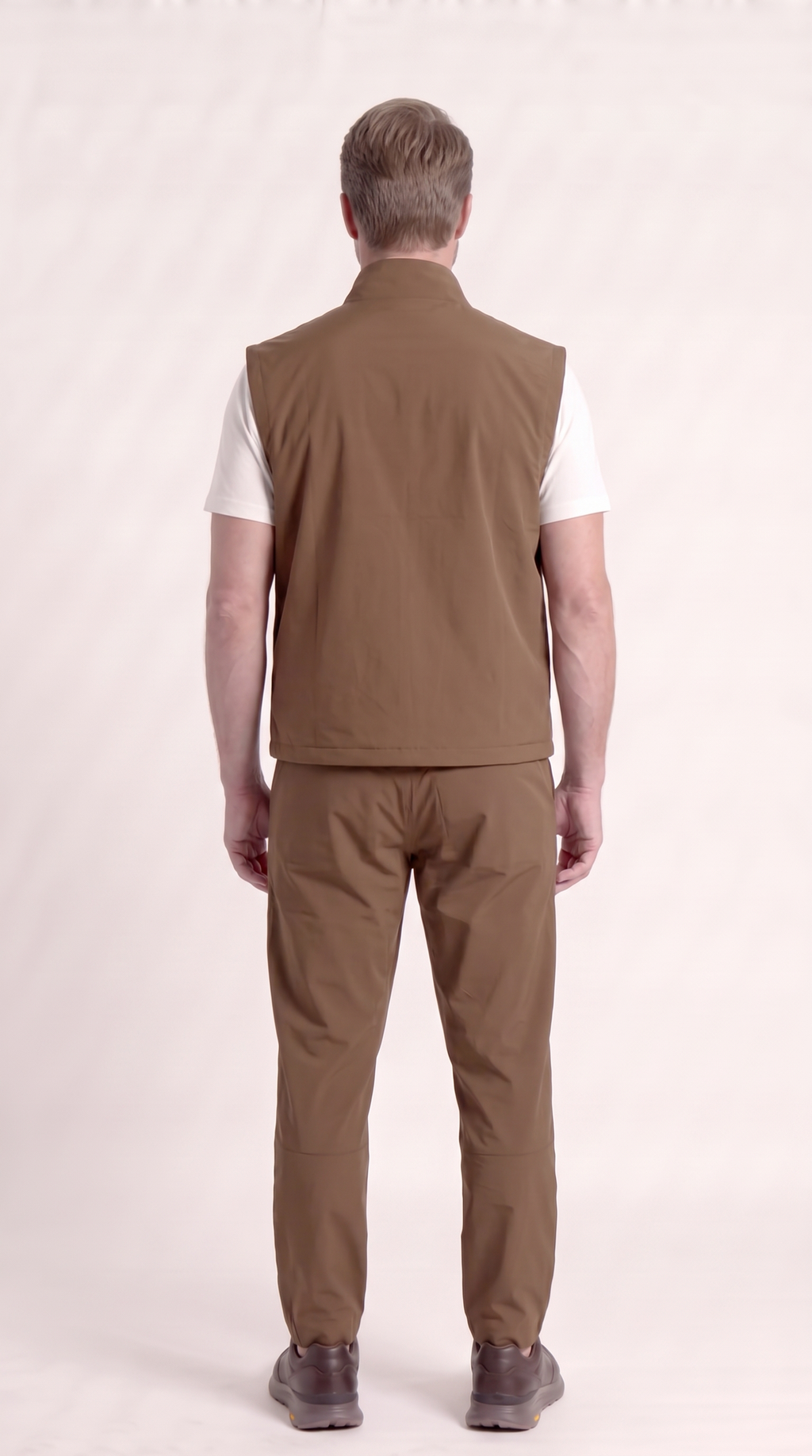 REVERSIBLE GILET BROWN/BEIGE