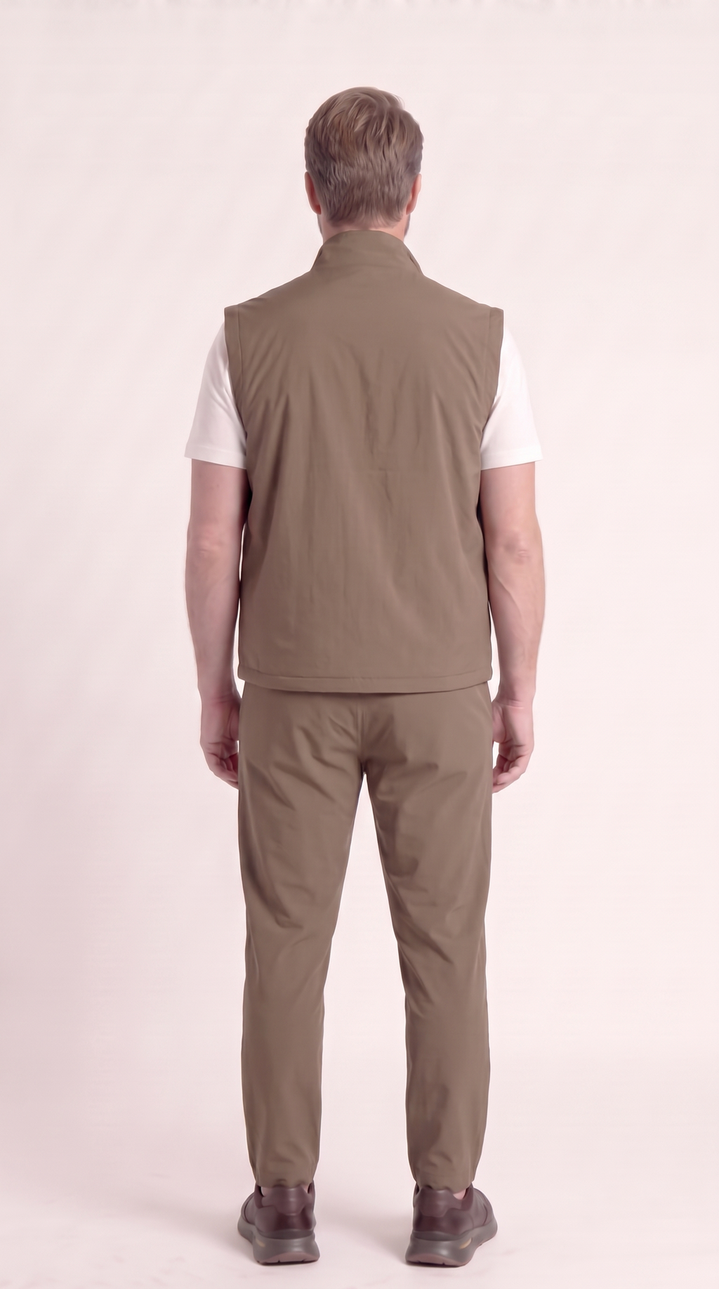 REVERSIBLE GILET GREY/BEIGE