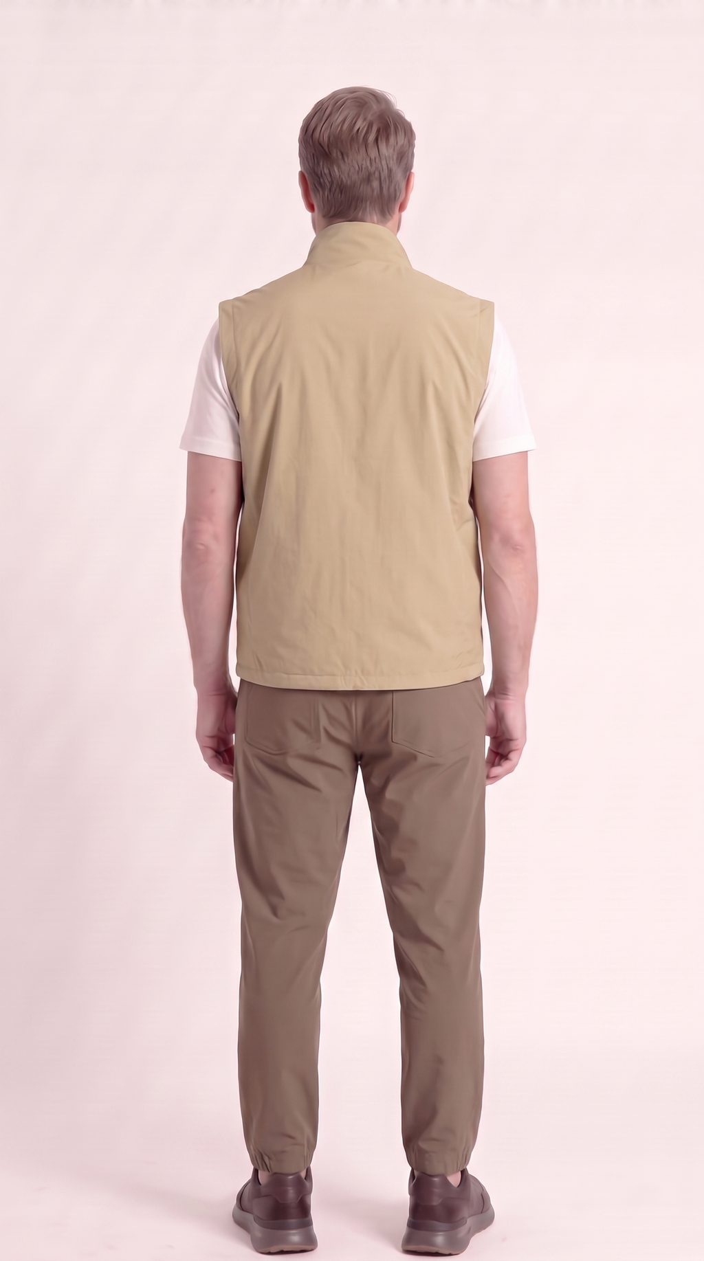 REVERSIBLE GILET GREY/BEIGE